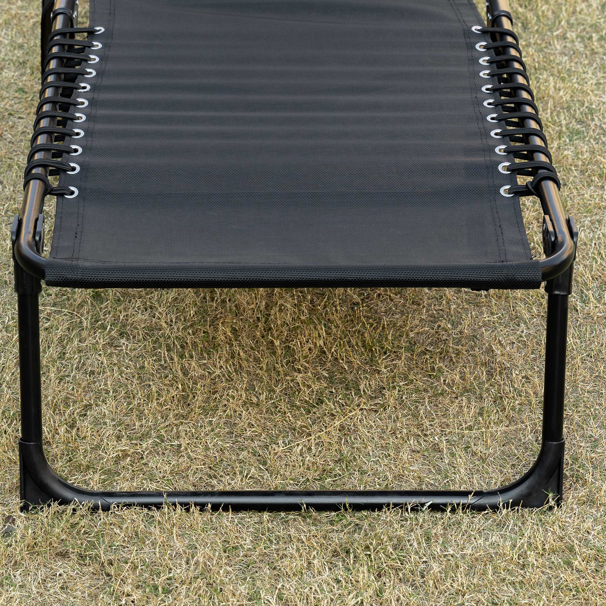 Outsunny Reclining Chaise Lounge Chair - Portable Folding Sun Lounger With Adjustable Backrest