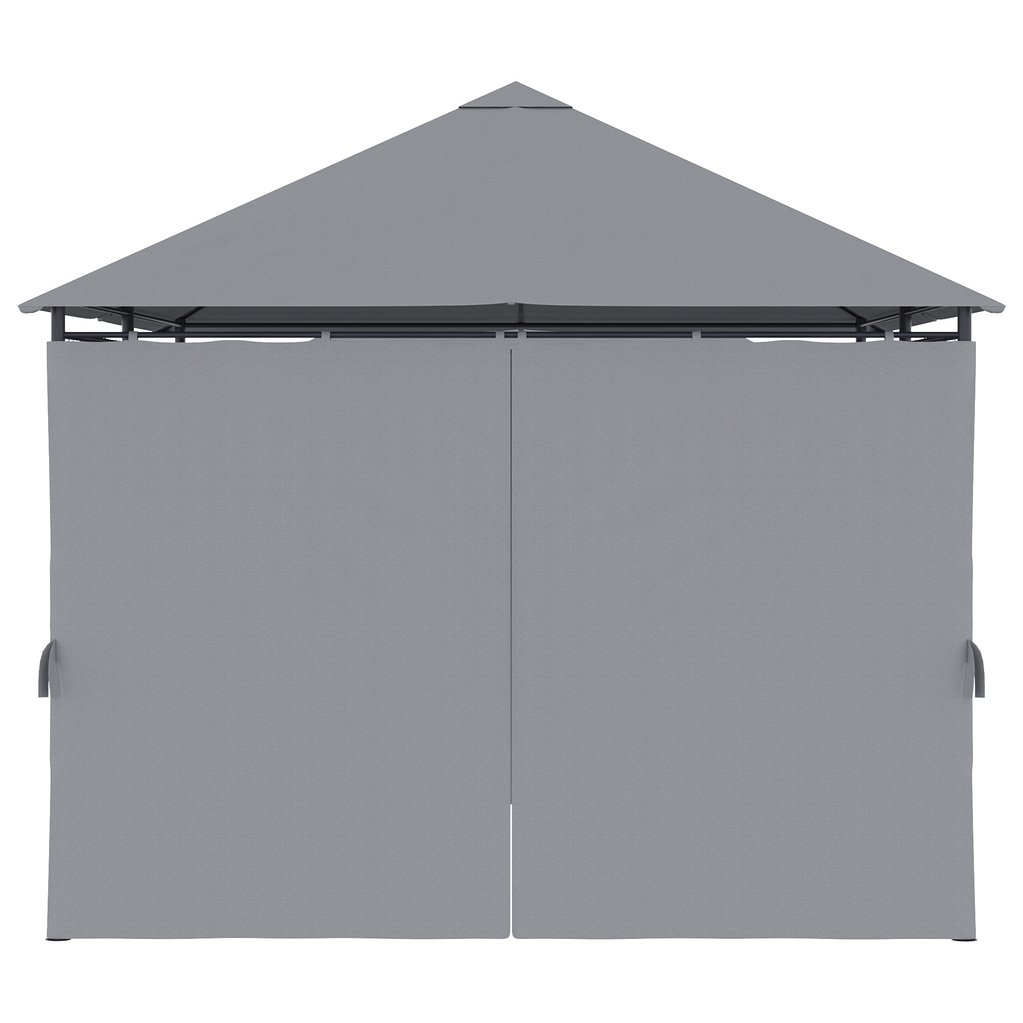 Outsunny 10' x 10' Hardtop Gazebo, Sun Shelter with Double