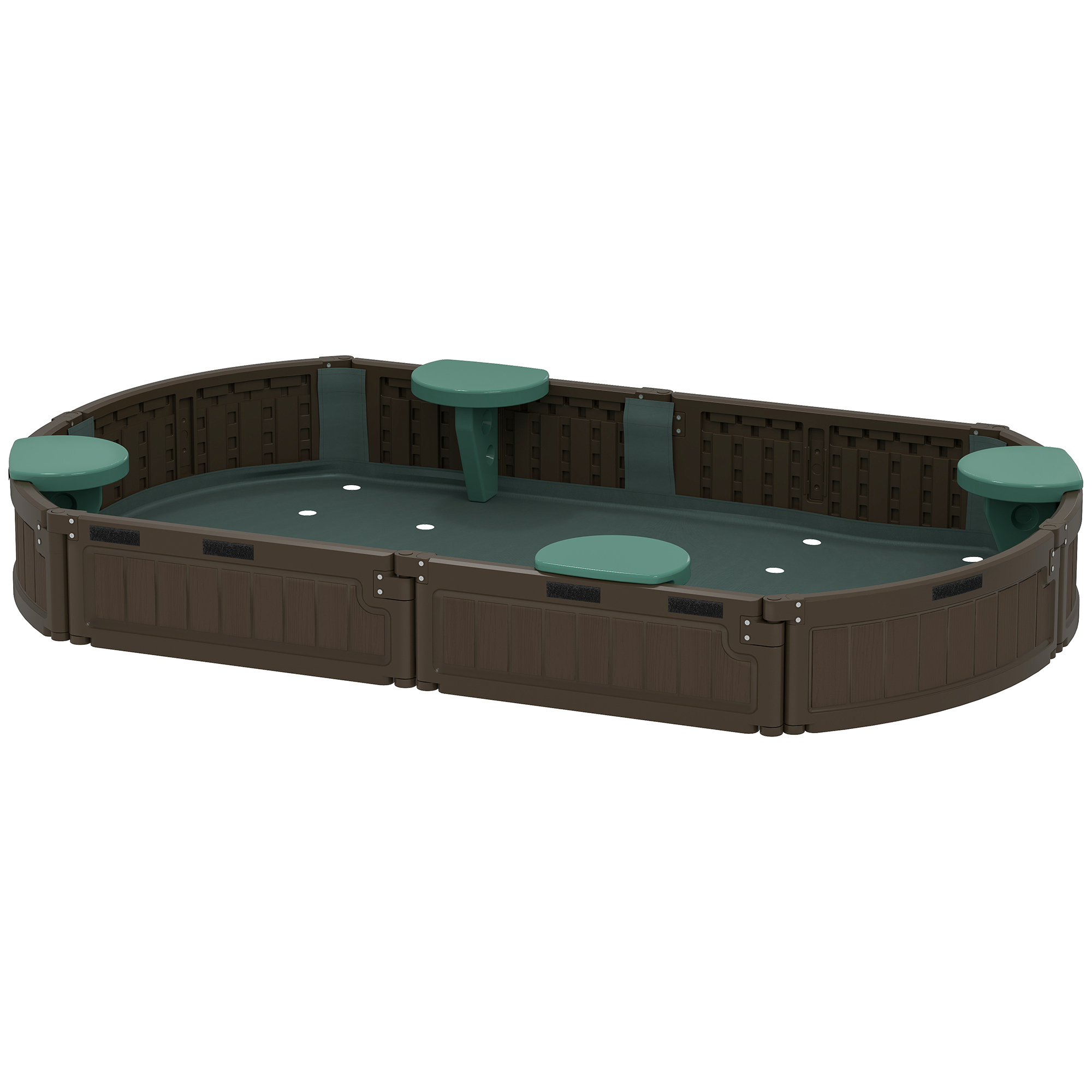 Outsunny Kids Sandbox Outdoor Backyard Playset with Corner