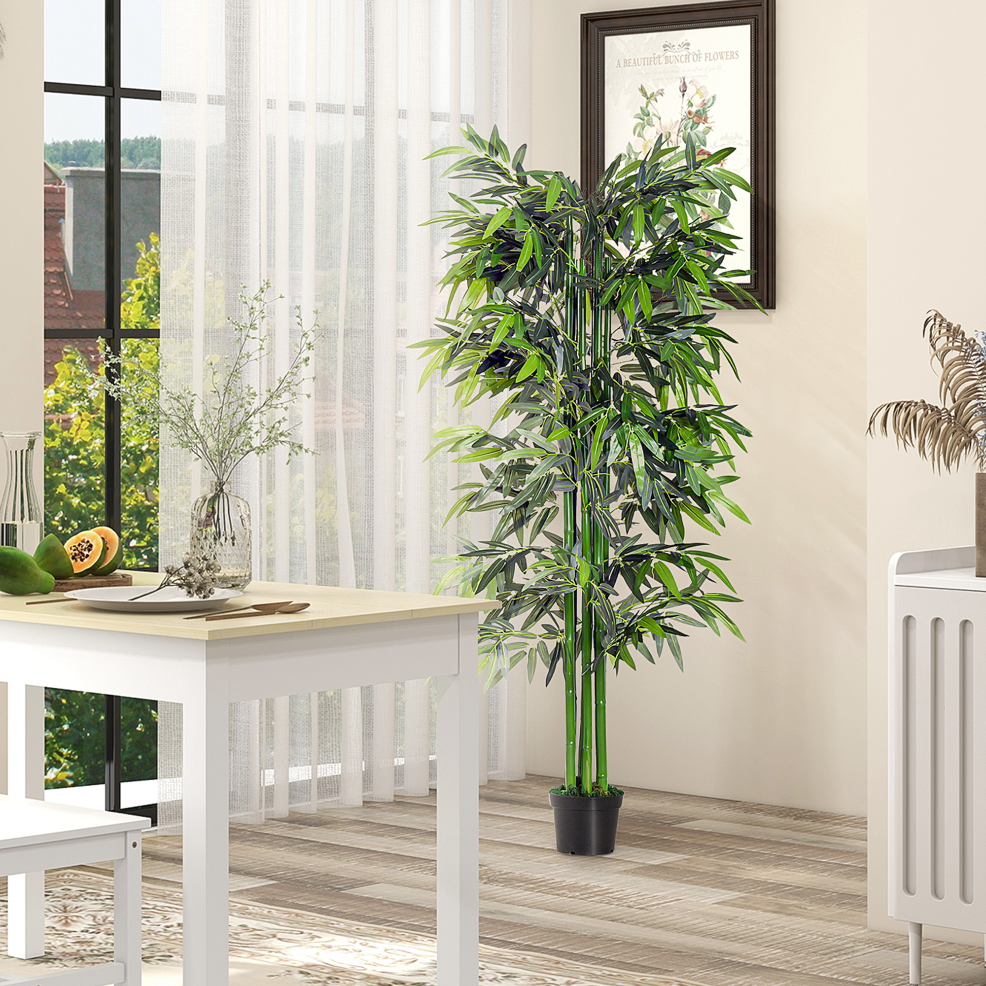 BAMBOO 2024.6〜2025.1 Artificial Bamboo Yard Fake Bamboo Tree with Wood Base