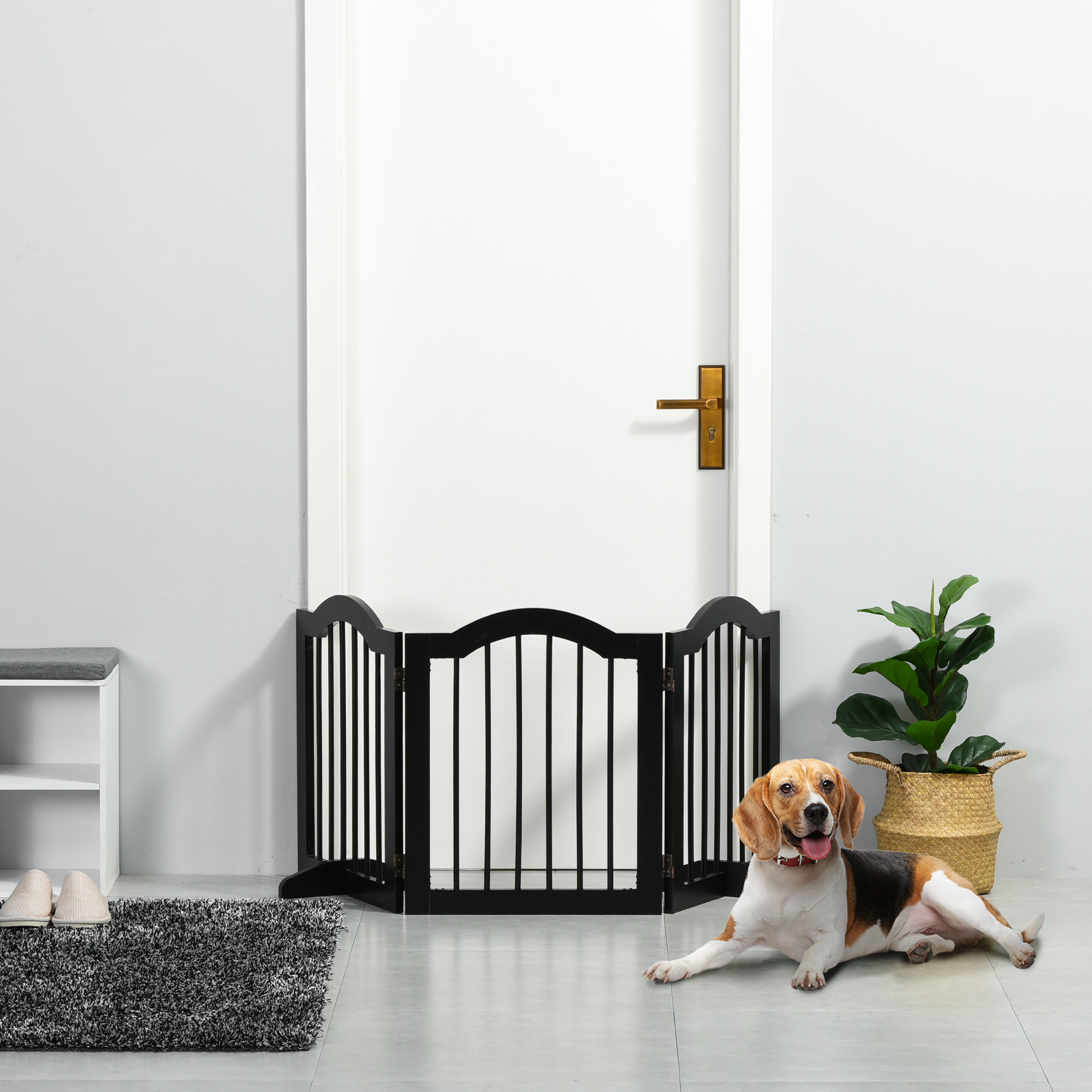 PawHut Freestanding Pet Gate for Dogs 24