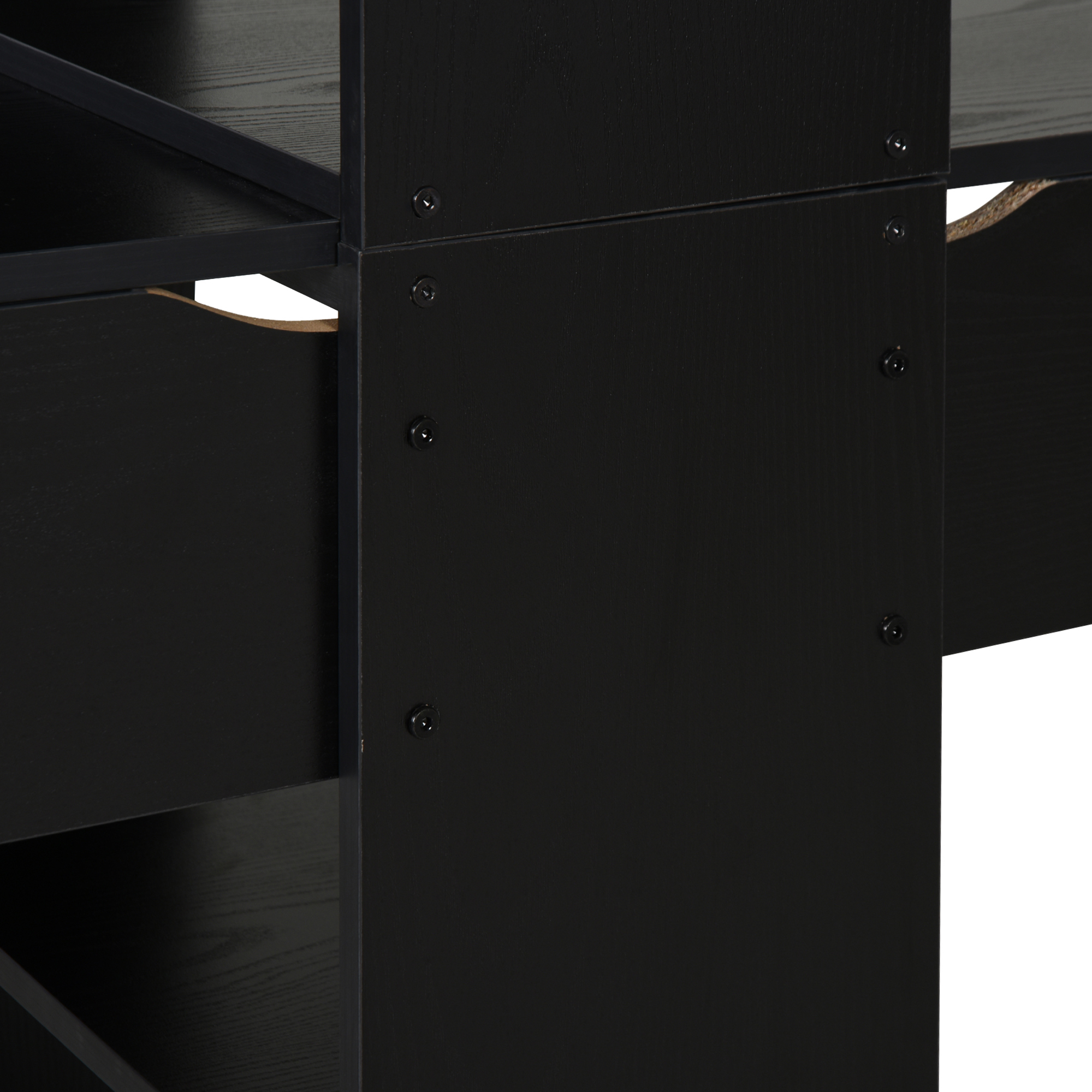HOMCOM Bookshelf Desk 88" Extra Long 2-Person Computer Desk W ...