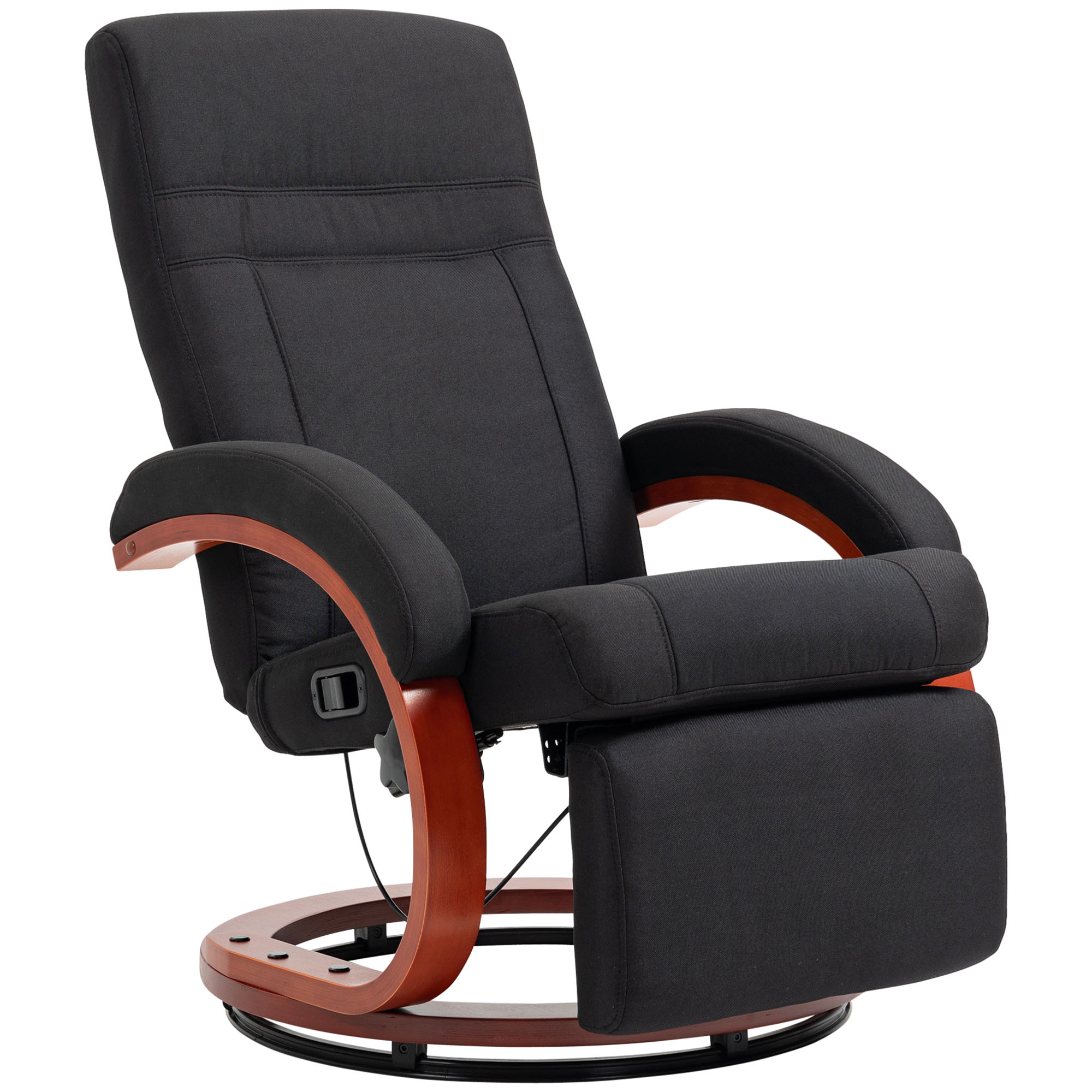 HOMCOM Manual Recliner Chair for Adults, Adjustable Swivel