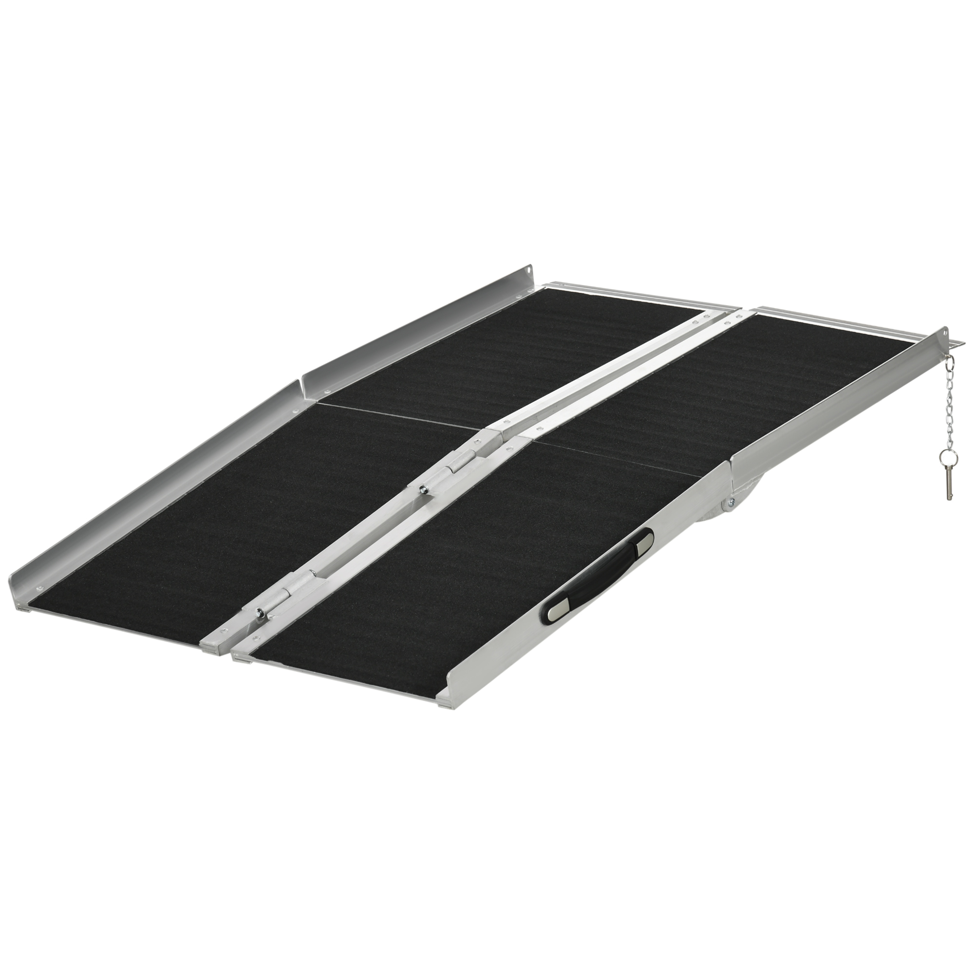 Pvc Coatd Ramp HOMCOM Aluminum Portable Skidproof PVC Carpeted Folding Wheelchair Ramp ...