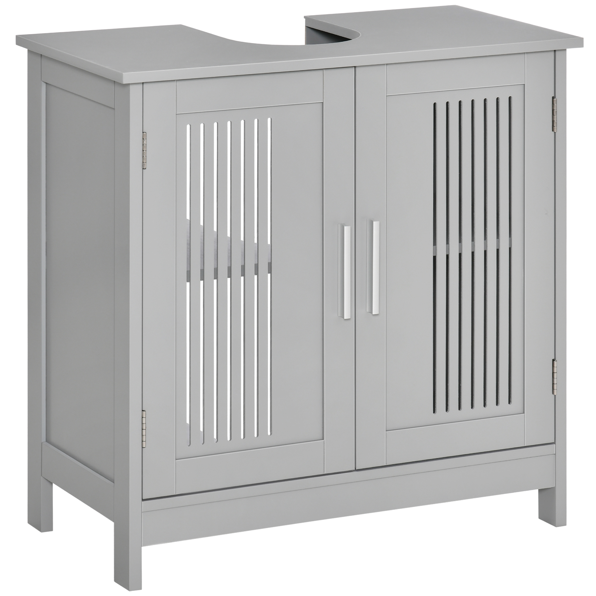 kleankin Under Sink Pedestal Storage Bathroom Cabinet, Gray