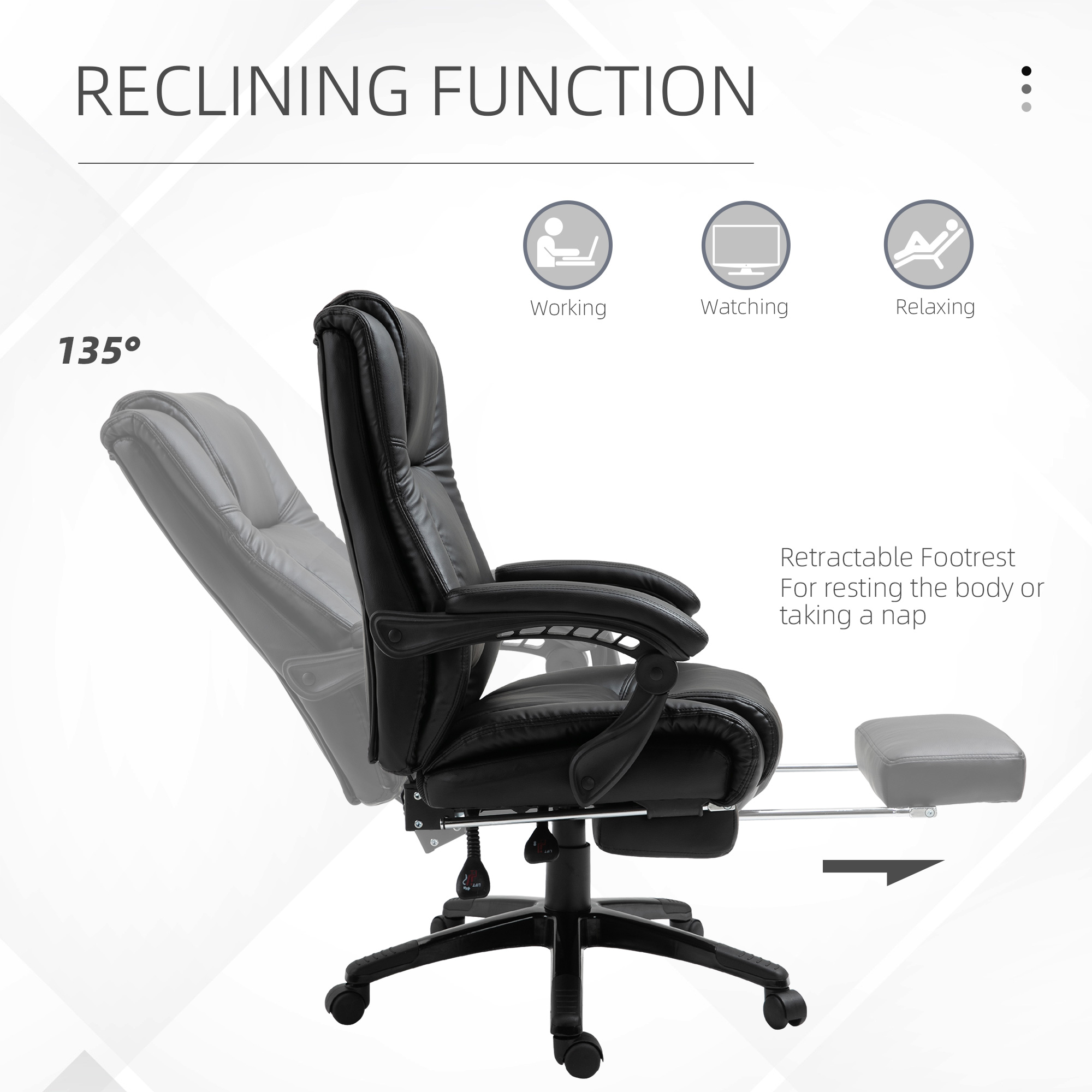 Vinsetto Executive Home Office Chair Swivel High Back
