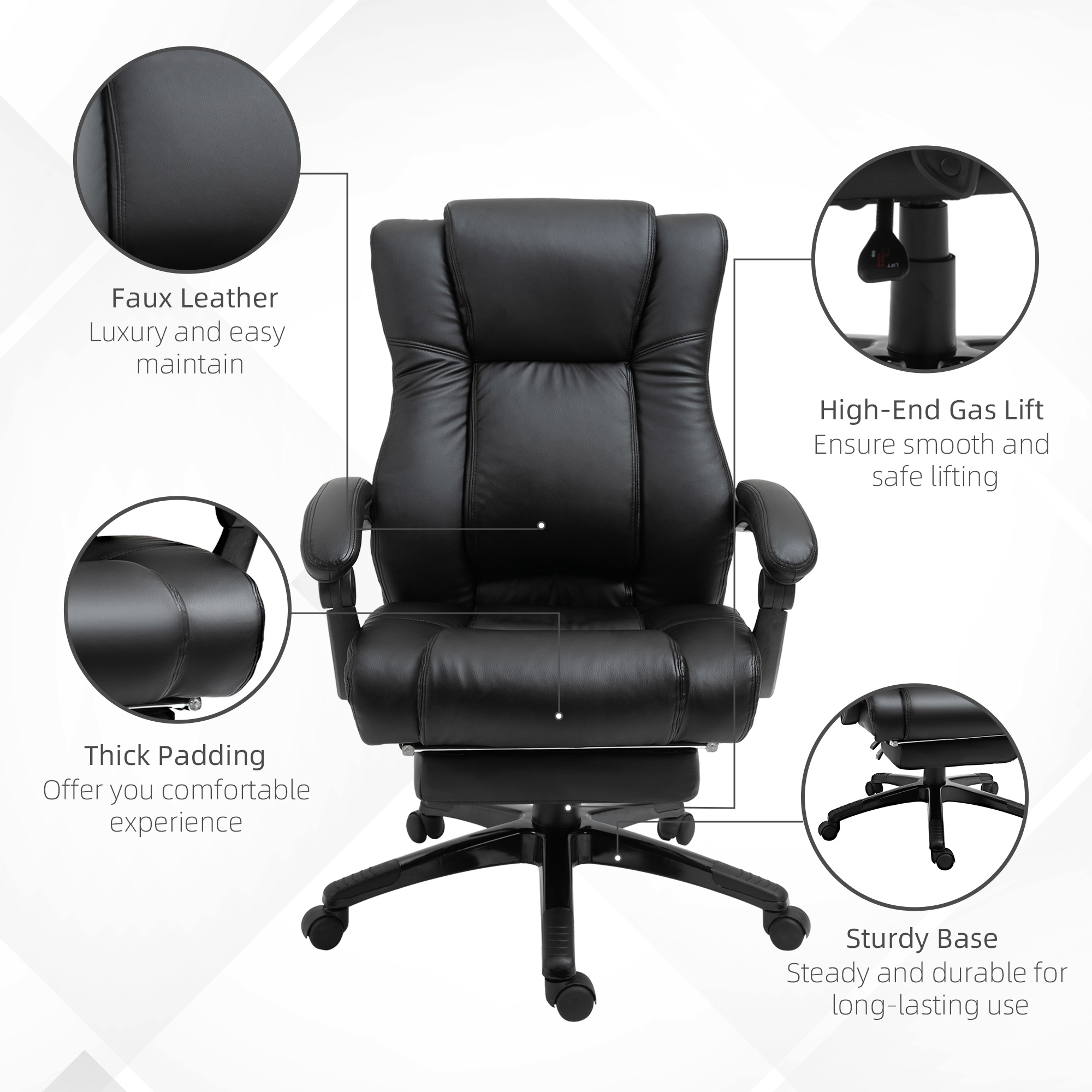 Vinsetto Executive Home Office Chair Swivel High Back