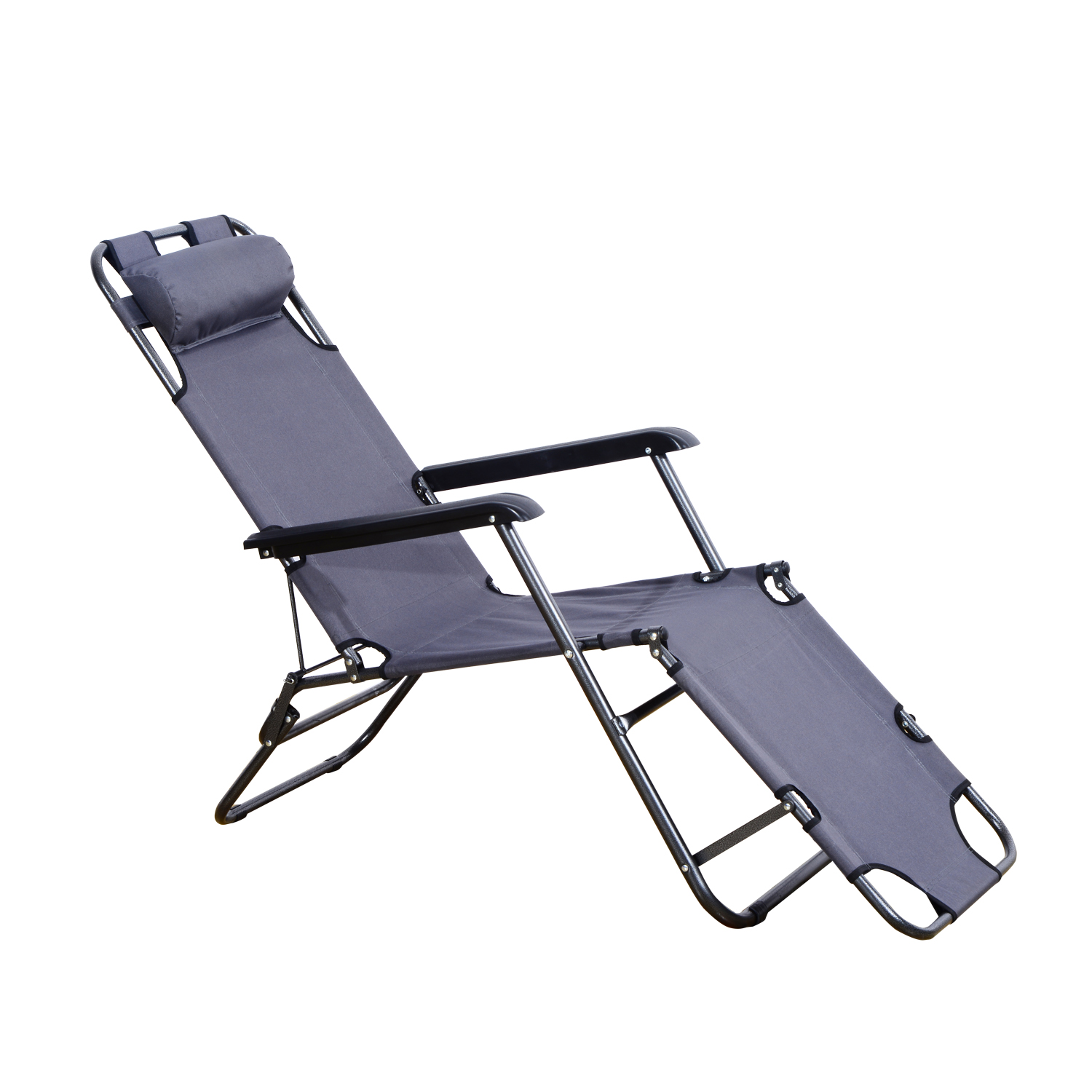 Outsunny Folding Lounge Chair Chaise Outdoor Garden Patio