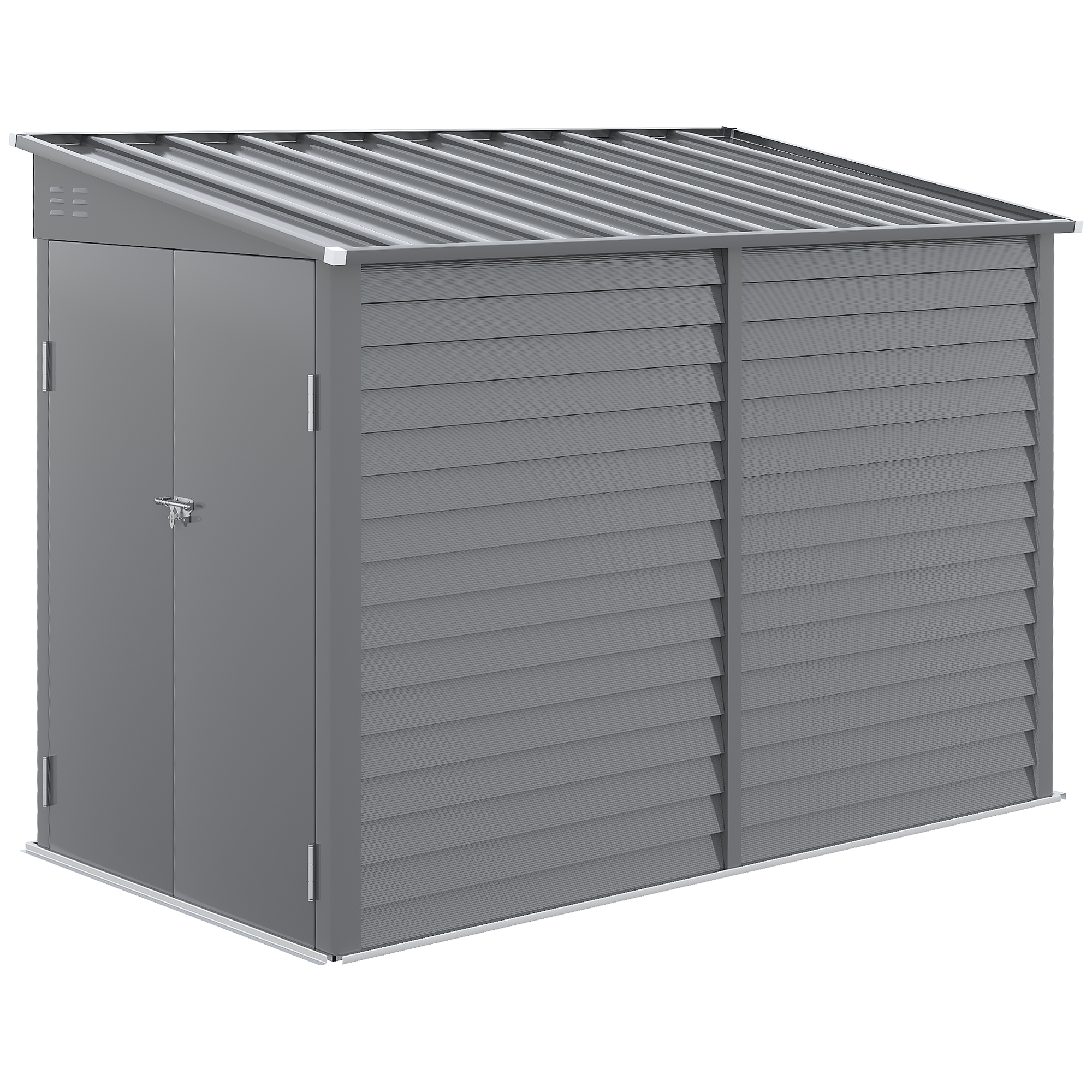 Outsunny 5' x 9' Steel Outdoor Storage Shed, Lean to Shed