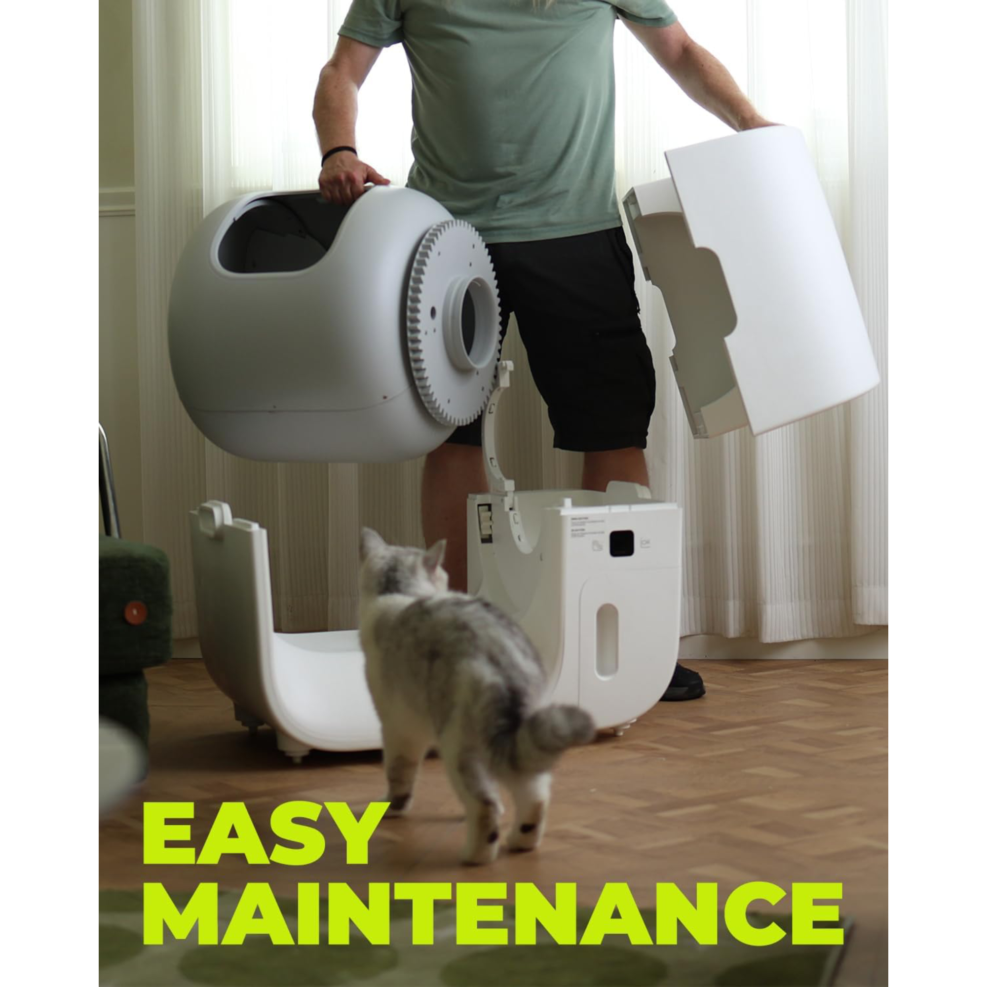 A closer look at Self Cleaning Litter Box For Ceramic Litter With Odor Reducing Technology