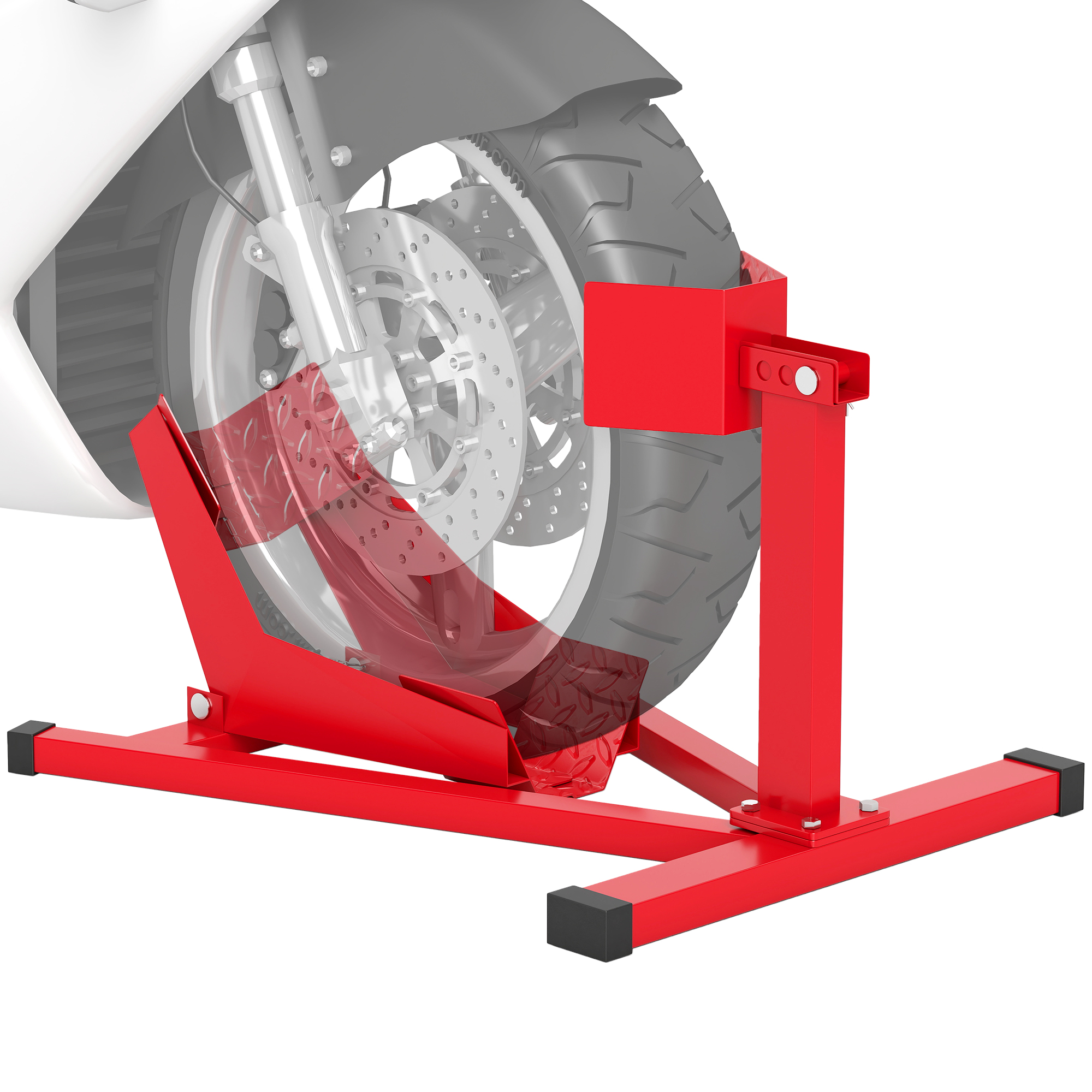 Soozier Motorcycle Wheel Chock, 660 lbs Capacity Heavy Duty