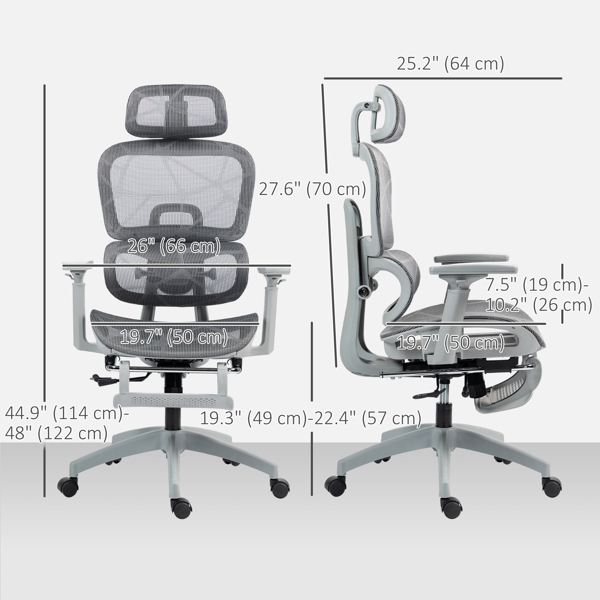 ナーセット　crash gate ABOCK DESK CHAIR HOMCOM Mesh Office Chair with 3D Armrest, High Back Desk