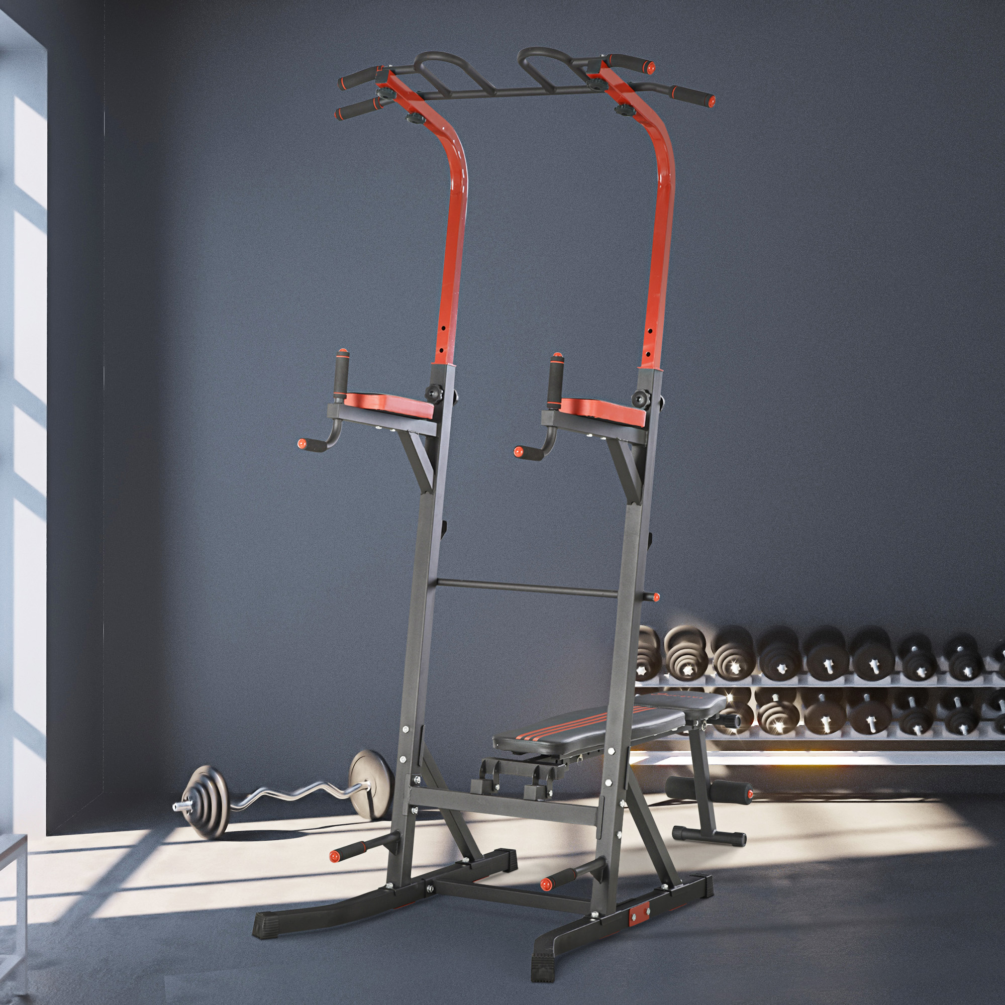 Soozier Power Tower Bench Combo Soozier Power Tower Pull Up Bar