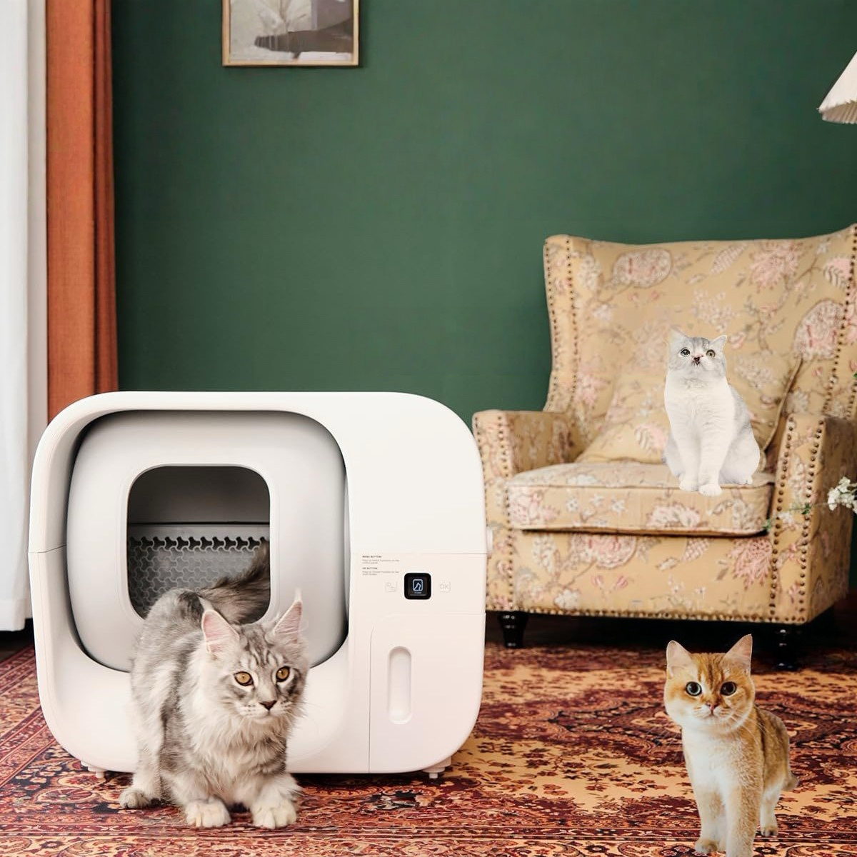 Odor-Free Self-Cleaning Litter Box with Self-Pack and Refill System ... - Self Cleaning Litter Box For Ceramic Litter With Odor Reducing Technology