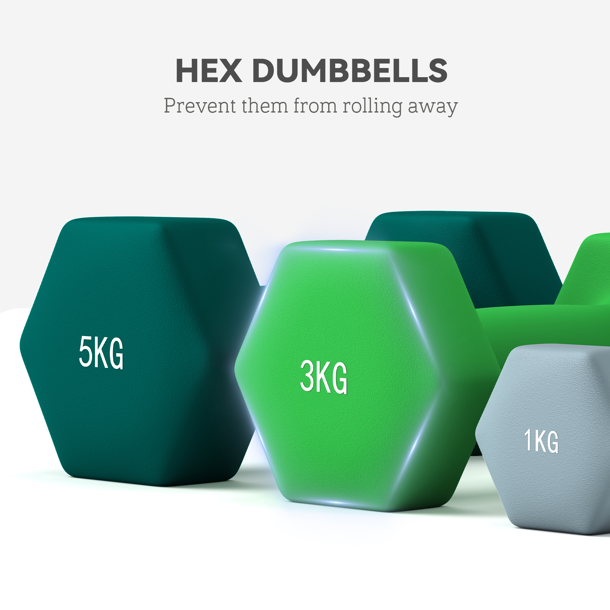 Soozier 40 LBS Hex Dumbbell Set with Vertical Rack