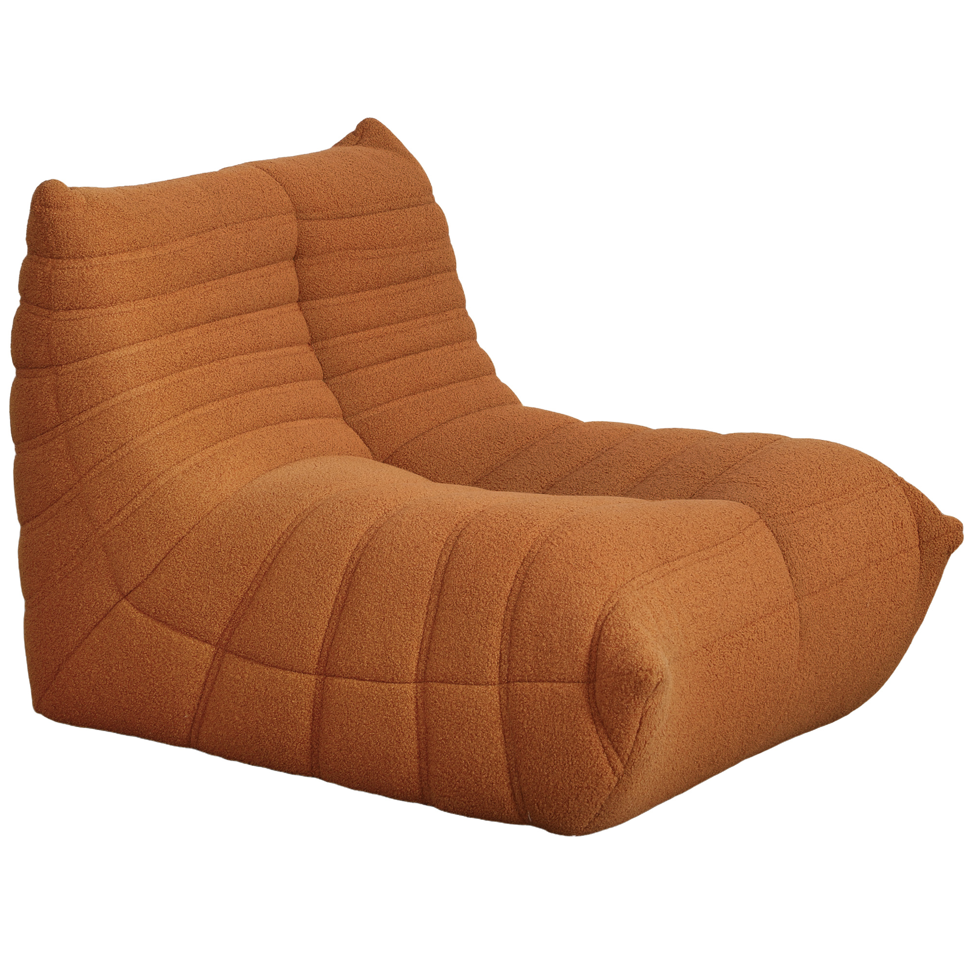 HOMCOM Bean Bag Chair for Adults, Giant Fireside Chair, Bean Bag Sofa with High Density Foam for Living Room, Brown
