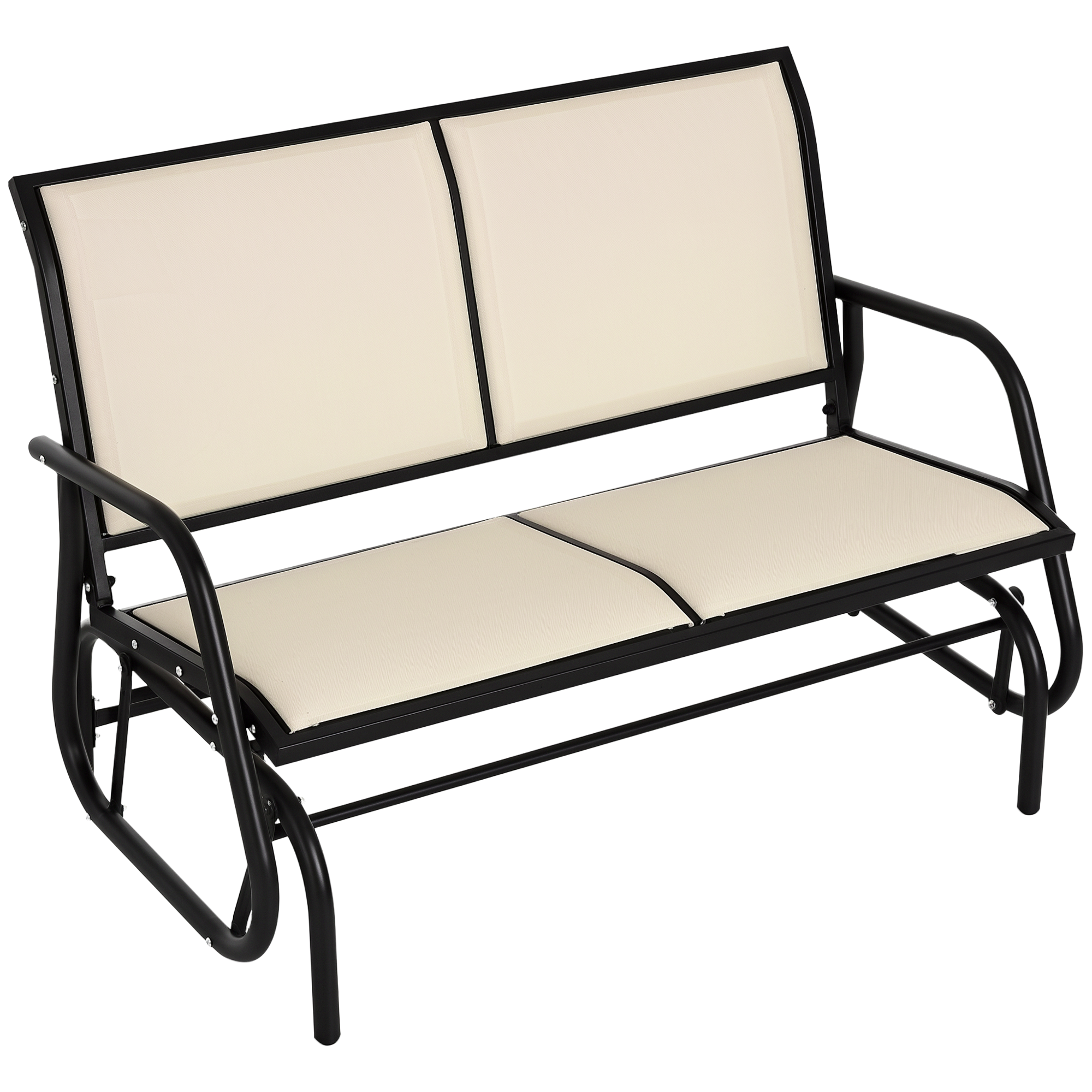 Outsunny 2-Person Outdoor Glider Bench Patio Double Swing