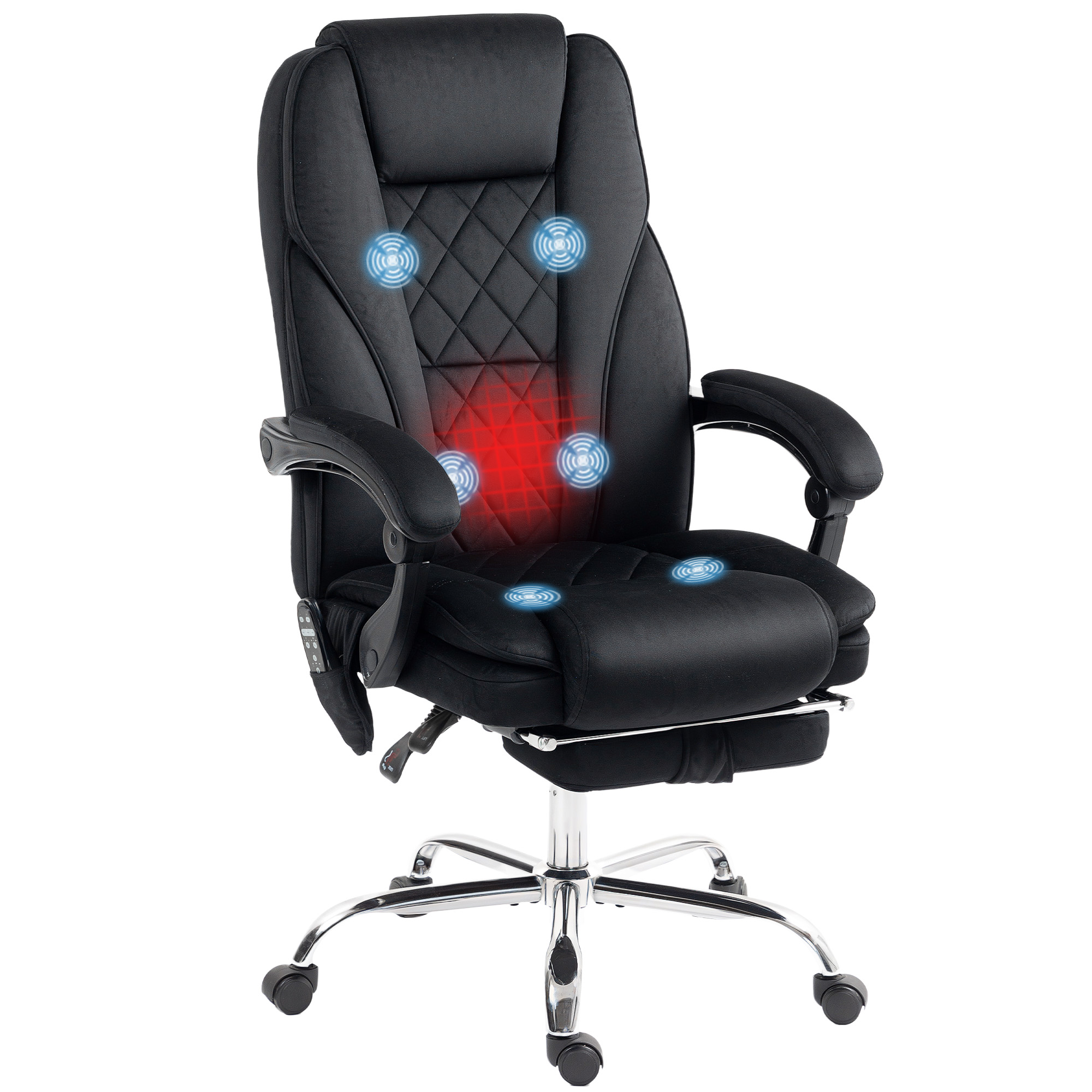 vibrating massage office chair Amazon.com: 6 Vibrating Massage Office Chair, 5 Modes High Back Executive  Heated Chair with Reclining Backrest Padded Armrest, Dark Brown : Home &  Kitchen main image 0