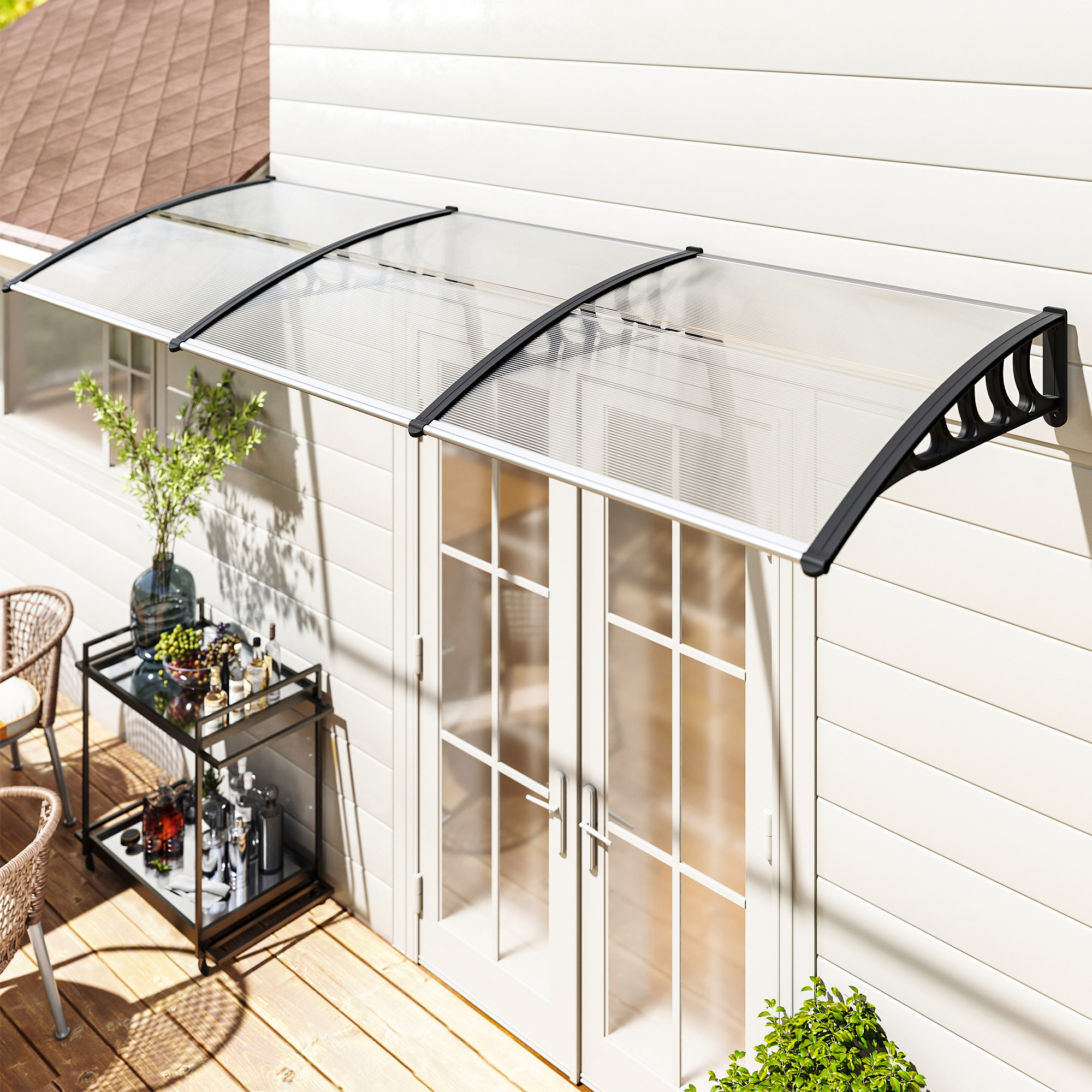 Outsunny Awning Door Canopy, 119.3