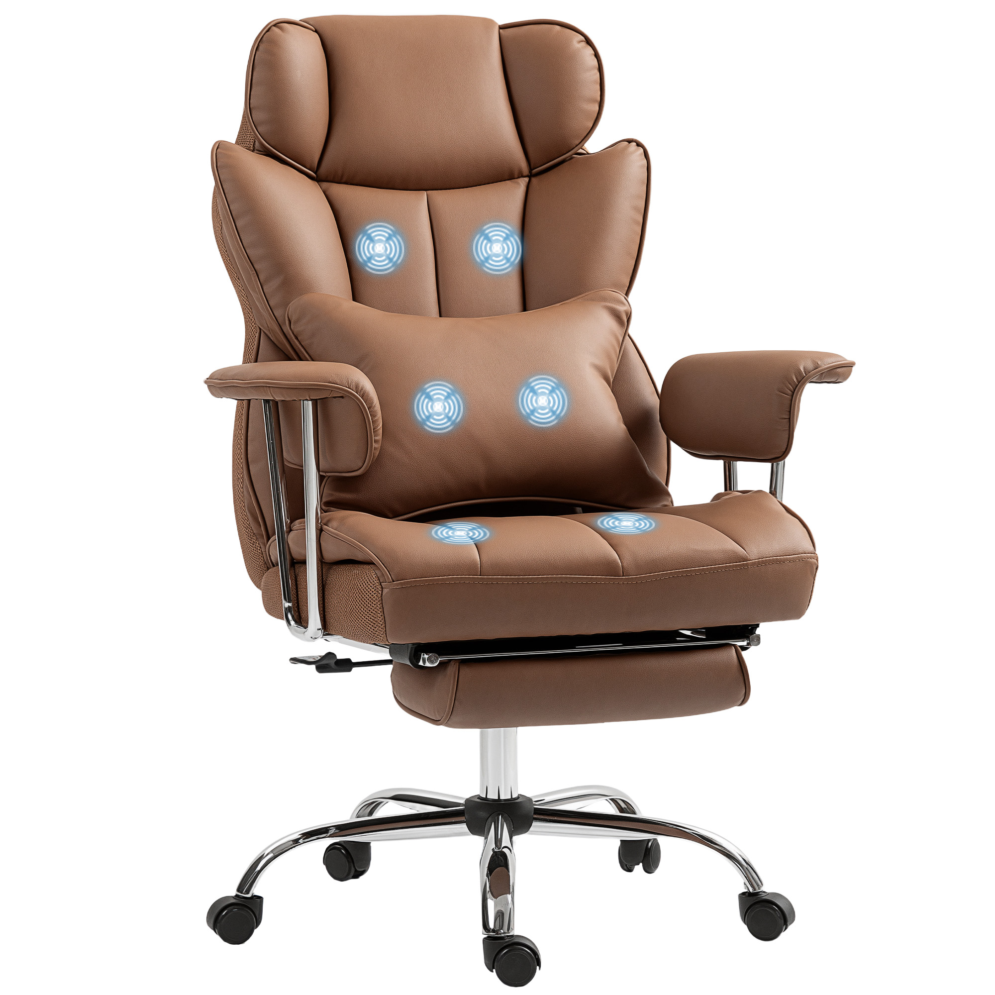 HOMCOM 400LBS Massage Office Chair, Executive Office Chair with 6