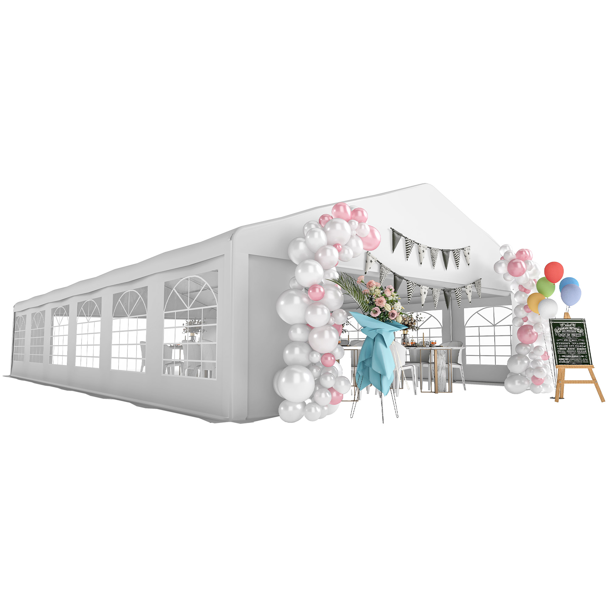 Outsunny 39 x 23ft Party Tent & Carport, Large Outdoor