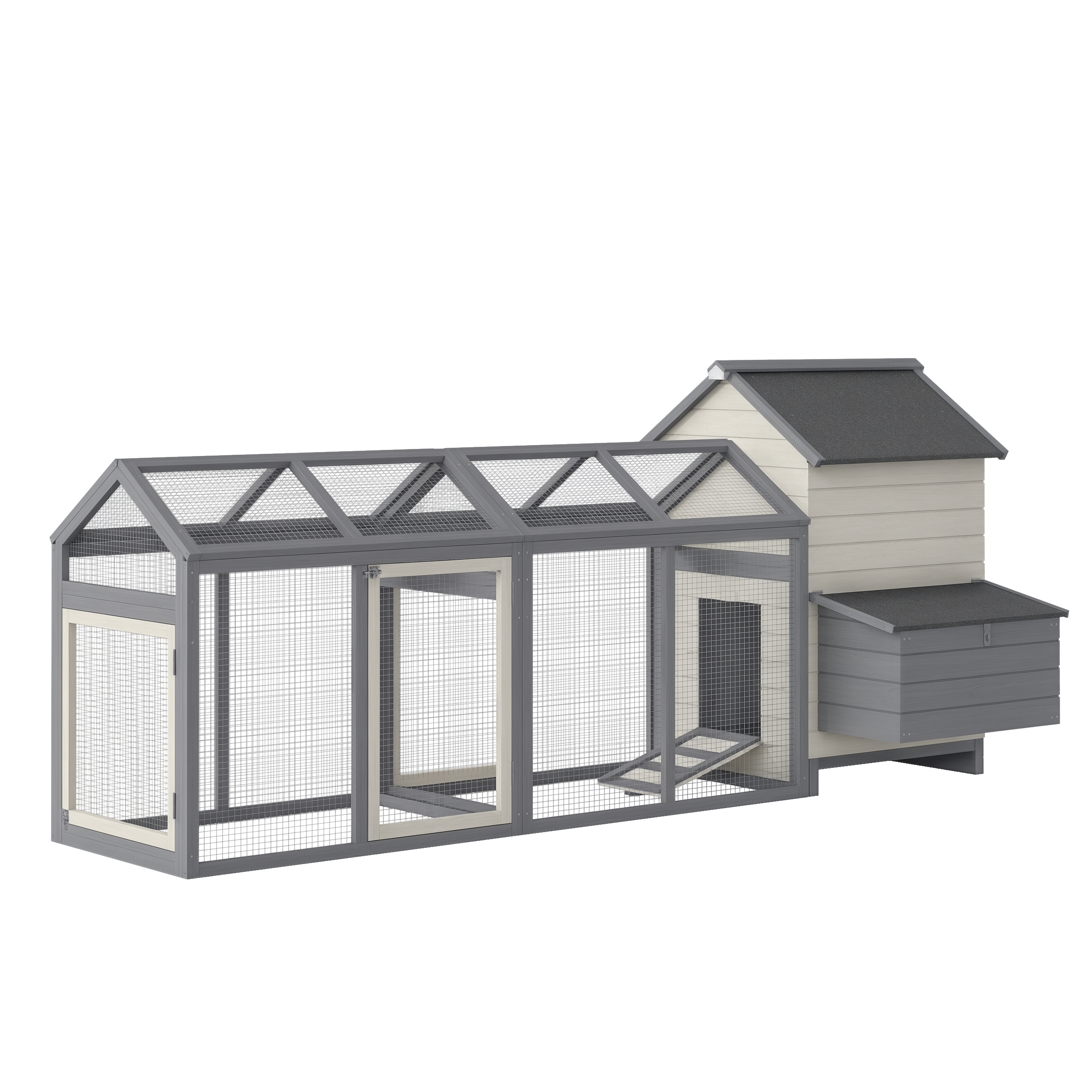 Choco closet◎　0527 PawHut Deluxe Chicken Coop w/ Custom Double Run & Nesting