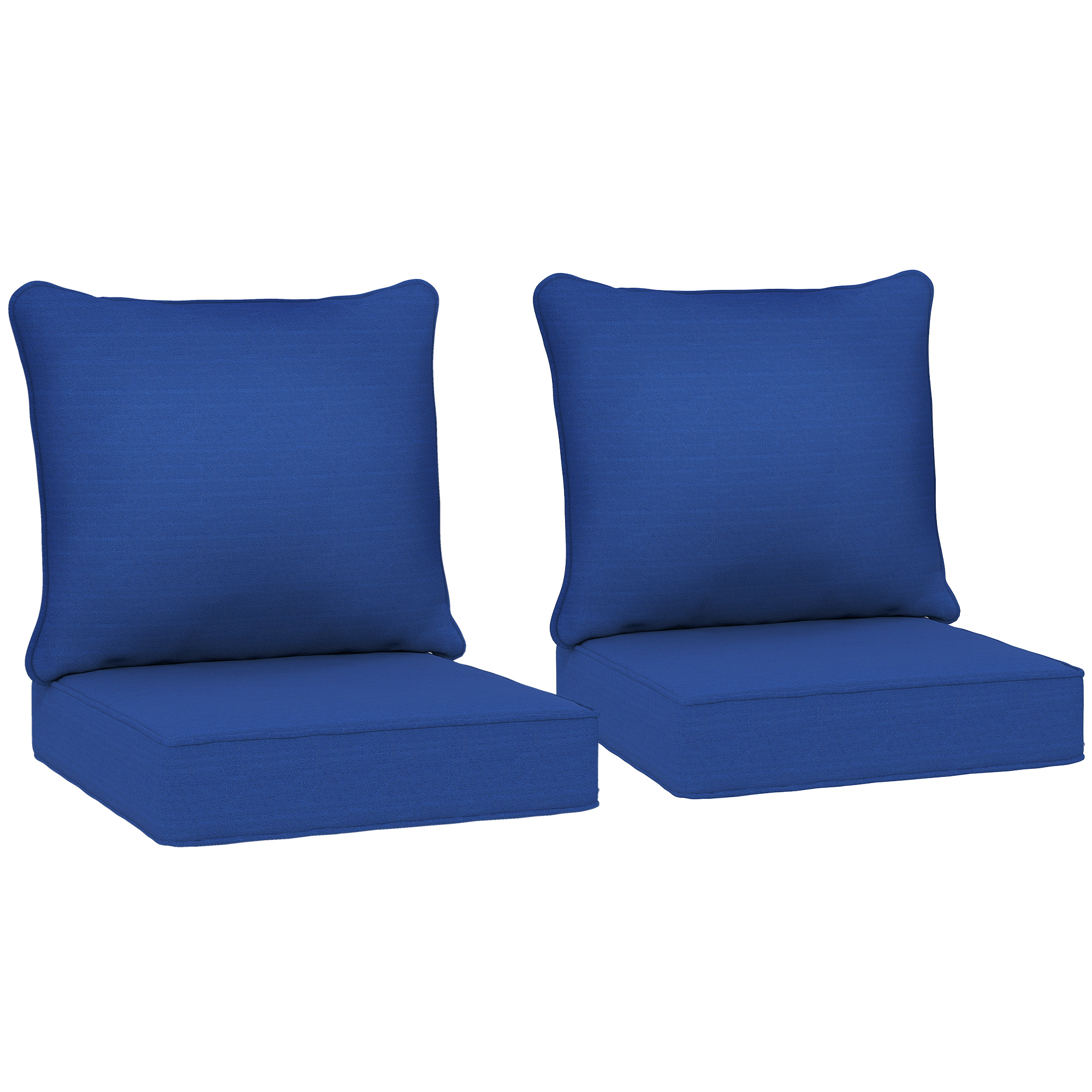 Outsunny Patio Chair Cushions with Seat Backrest, Fade