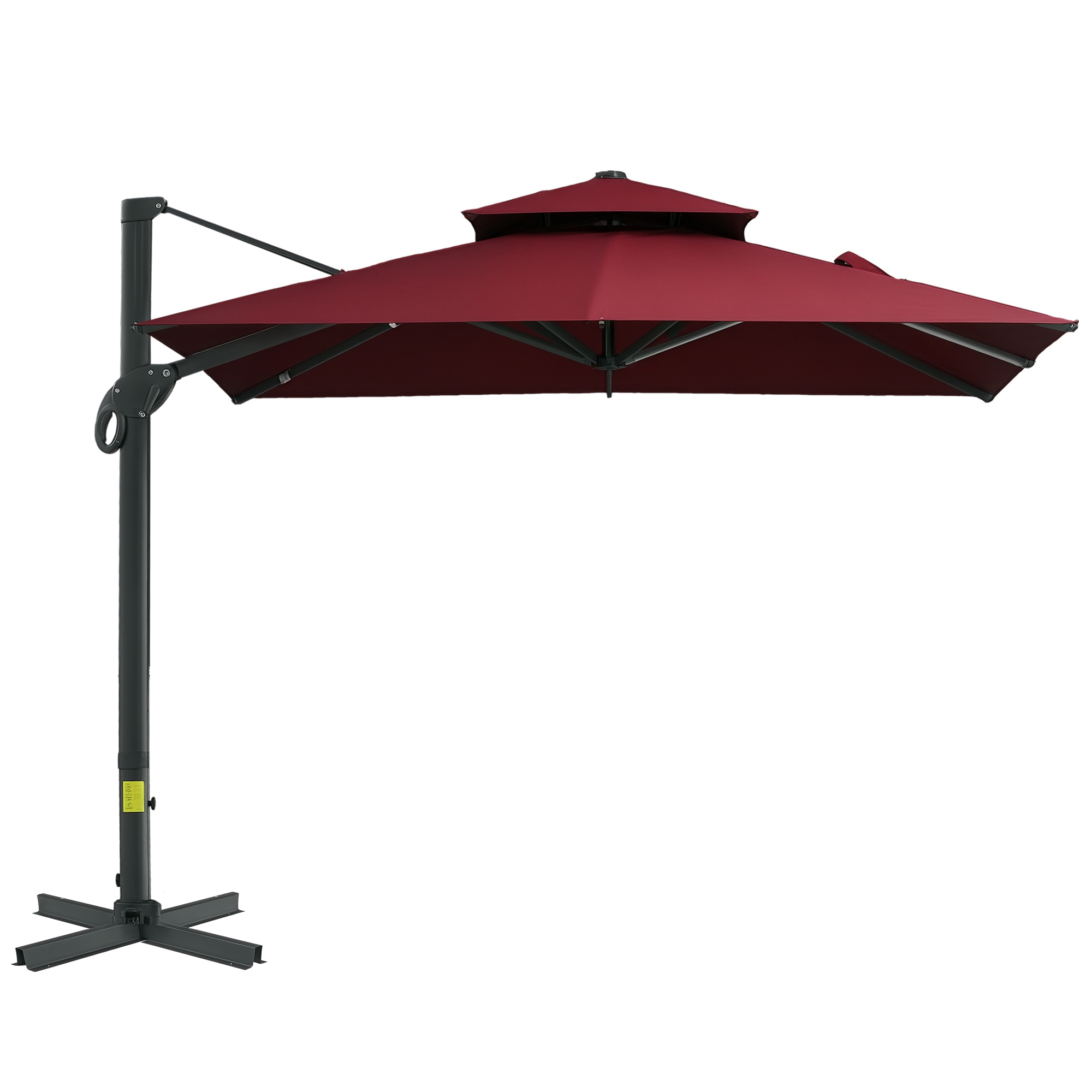 CUNE 傘 SUNRINX 12 ft. Steel Cantilever Offset Patio Umbrella in