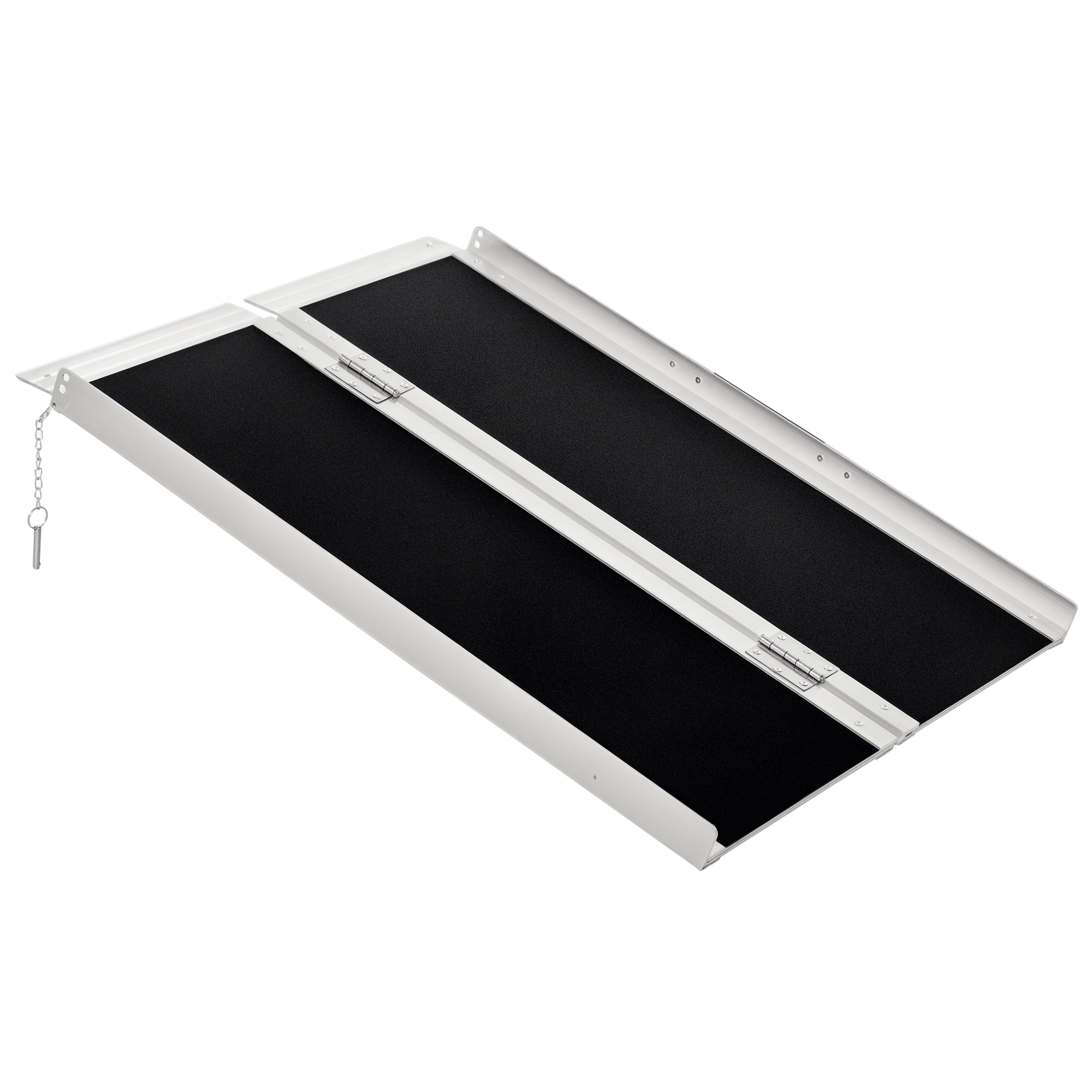 HOMCOM Wheelchair Ramp 3FT, Folding Aluminum Threshold Ramp with Non-Slip Surface, Transition Plate, 594lbs Weight Capacity for Home, Doorways, Curbs,