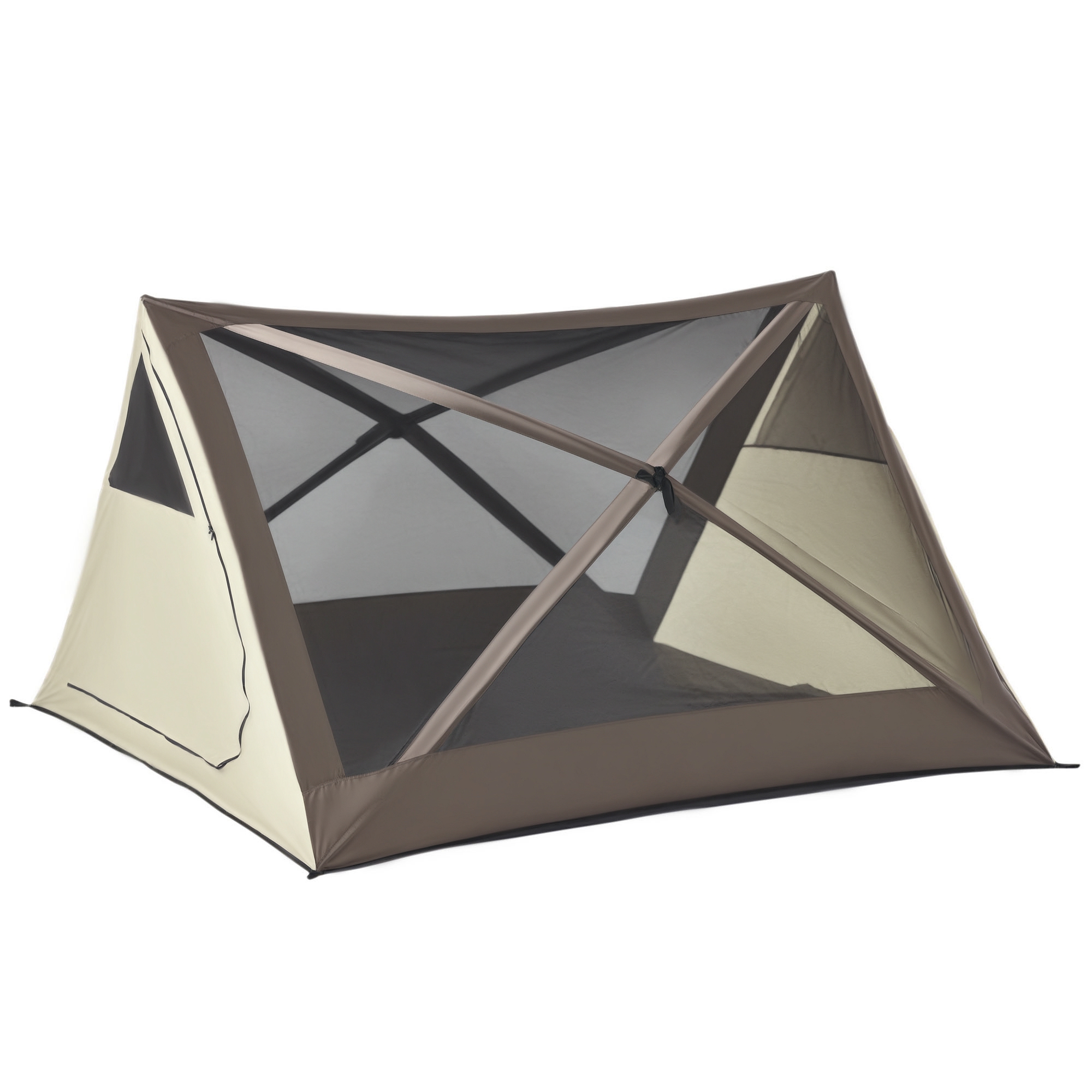 アウトドア寝具 Brown Bunny Outsunny 2-3 People Pop Up Tent Automatic Instant Tent