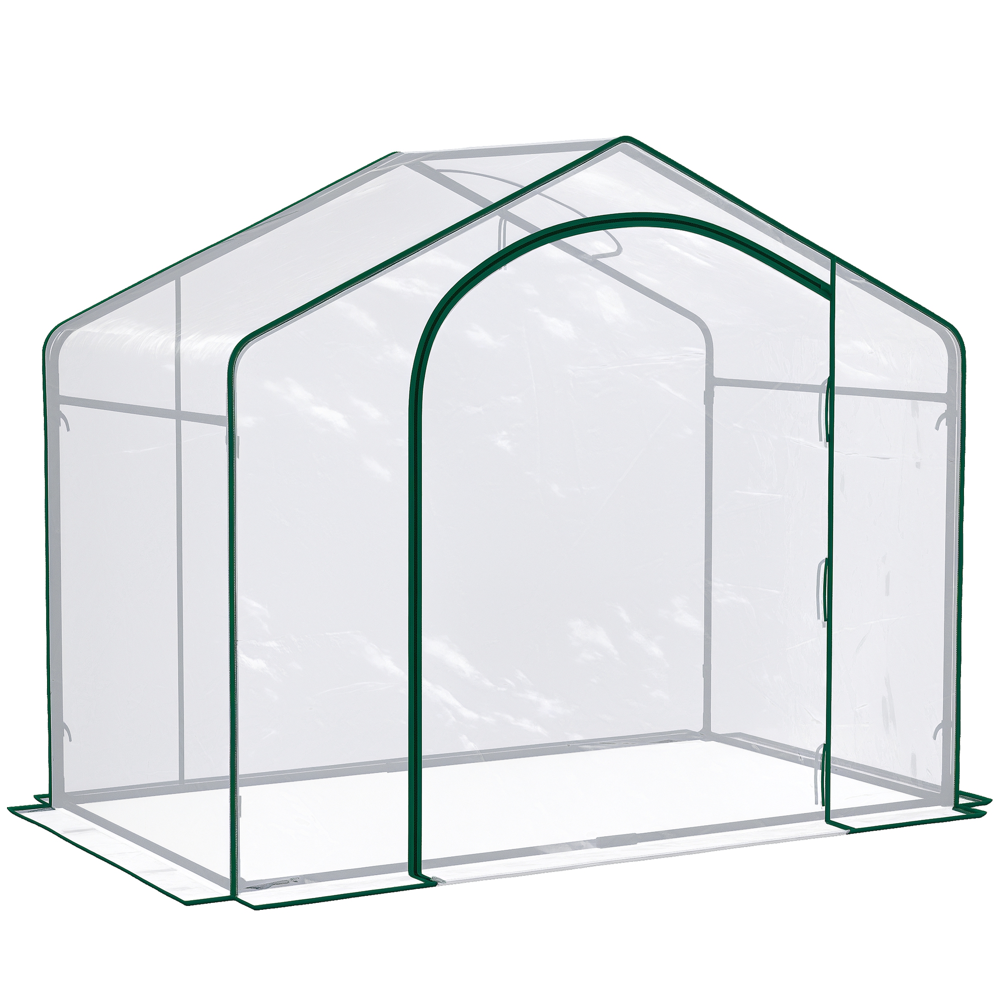 Outsunny 6' x 3' x 6' Portable Walk-in Greenhouse, PVC Cover