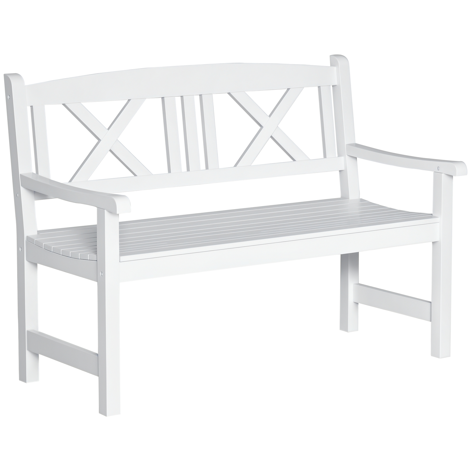 Outsunny 2-Seater Wooden Garden Bench 4FT Outdoor Patio