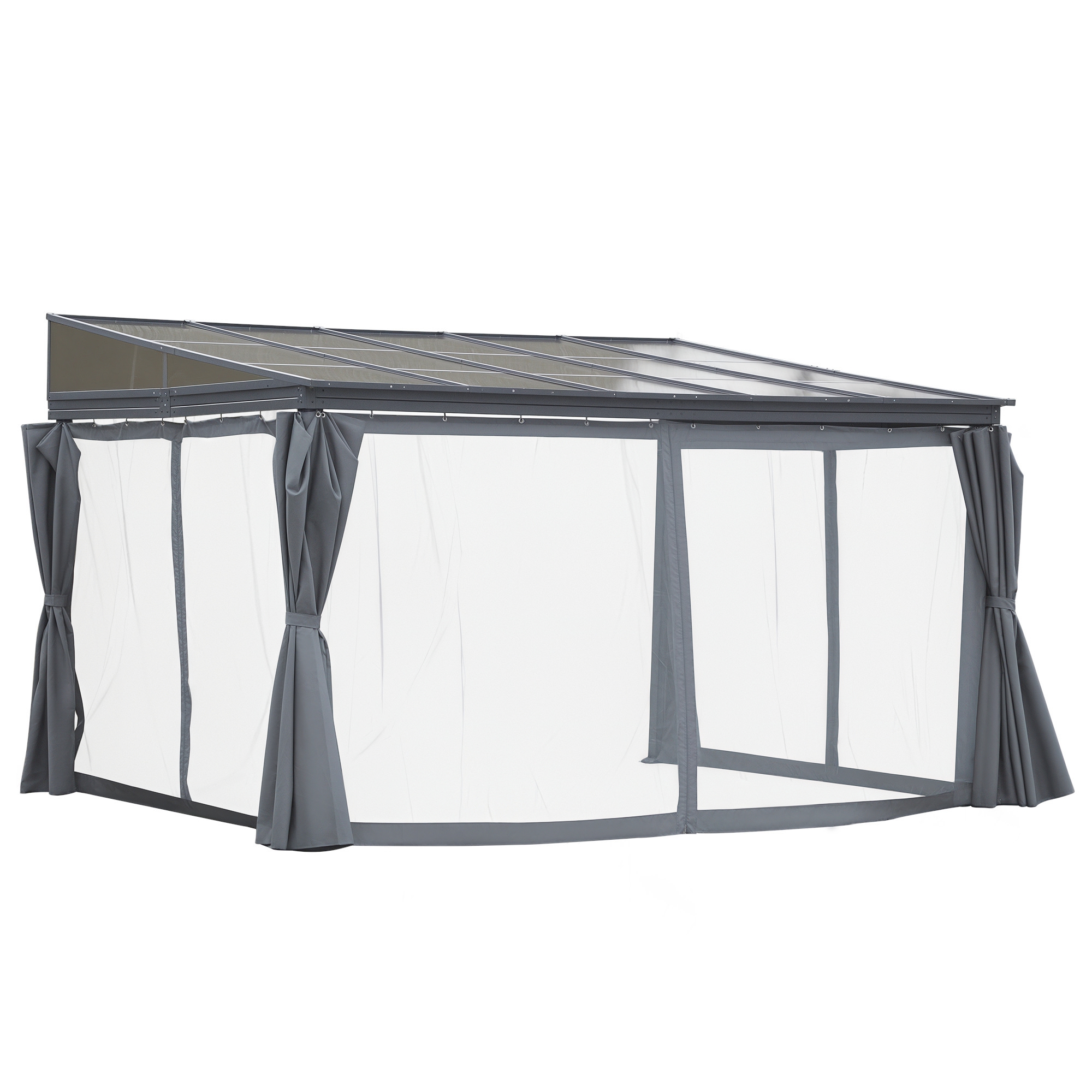 Outsunny 13' x 9.5' x 8' Outdoor Pergola PC Roof Gazebo