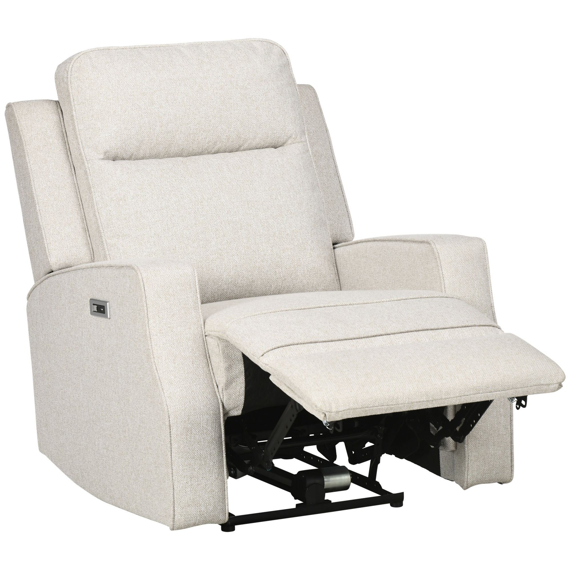 HOMCOM Electric Power Recliner Armchair with USB Charging Station