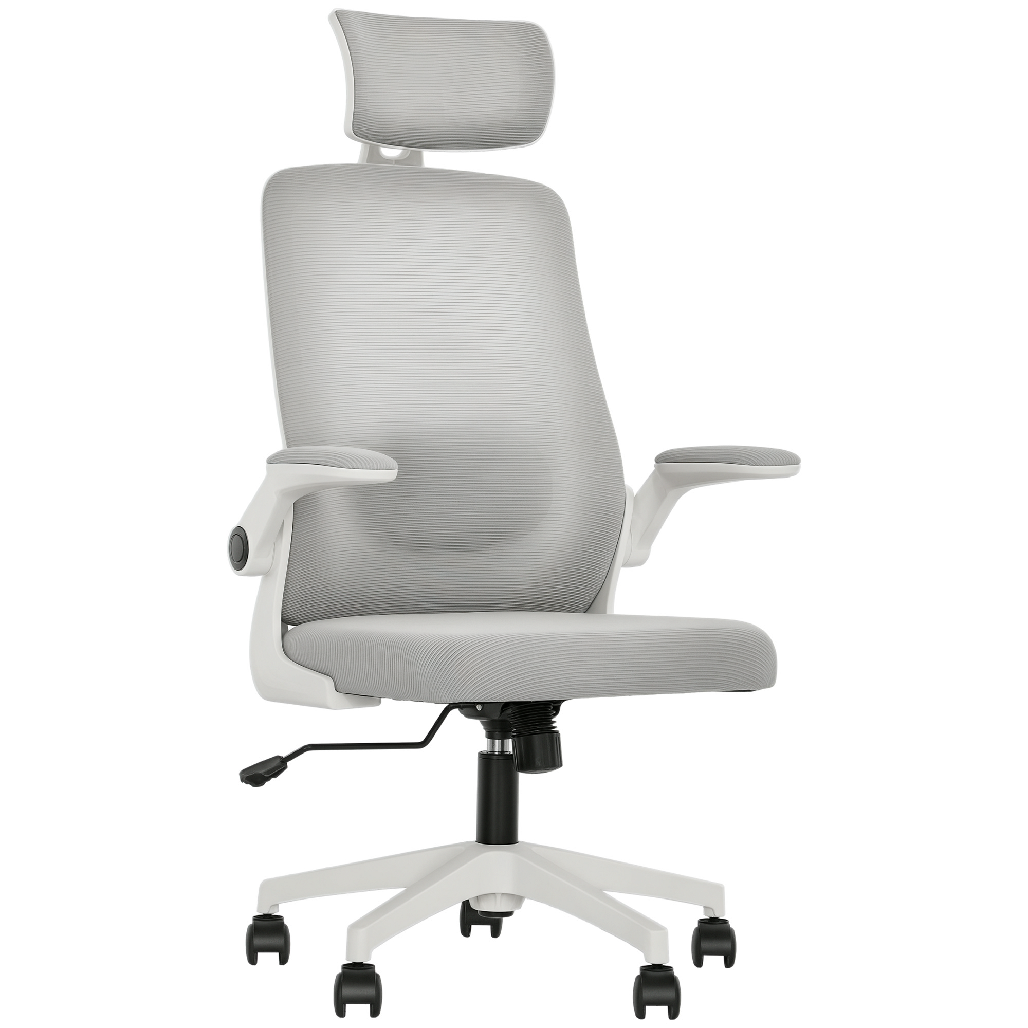 HOMCOM Mesh Office Chair, Ergonomic Desk Chair with Flip-up