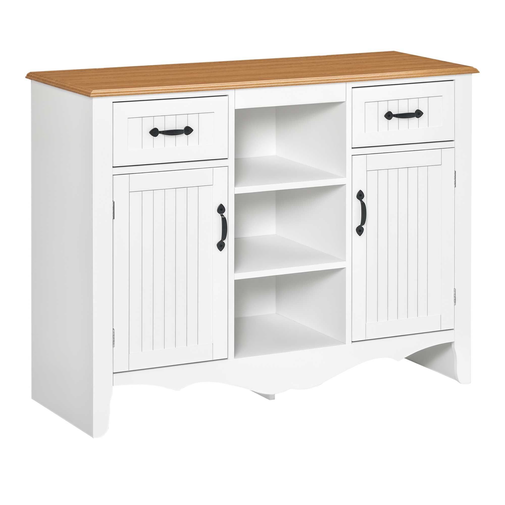 TANGZON Large Ktchen Sland, Ktchen Sdeboard Wth Extendable Rubber