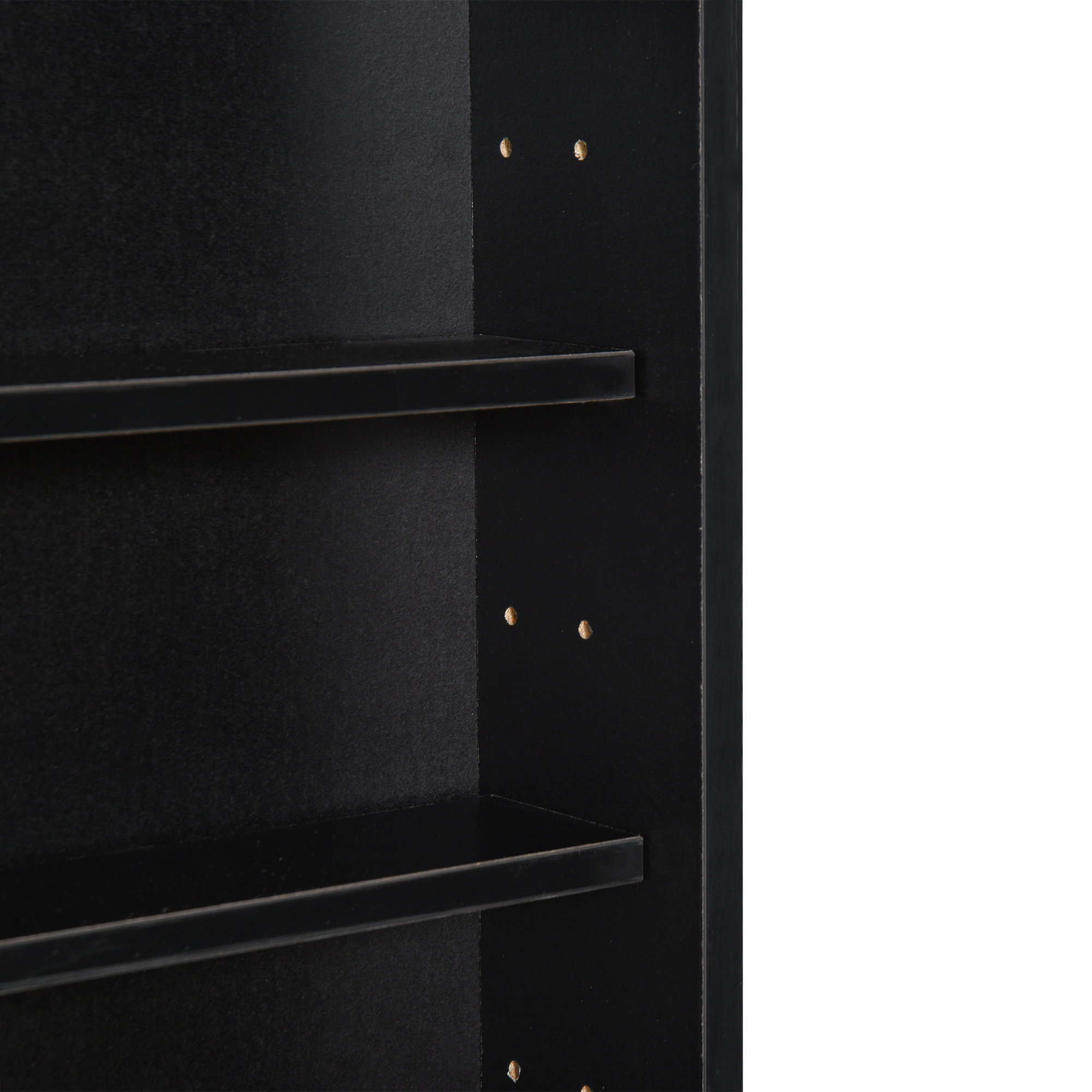 HOMCOM 5-storey Wall Shelf Display Cabinet w/2 Glass Doors and 4