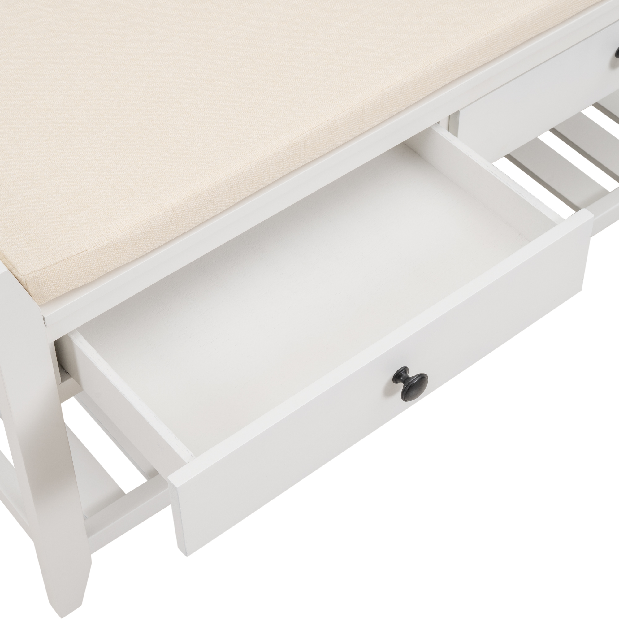 Multipurpose Entryway Storage Bench with Pine Wood Construction