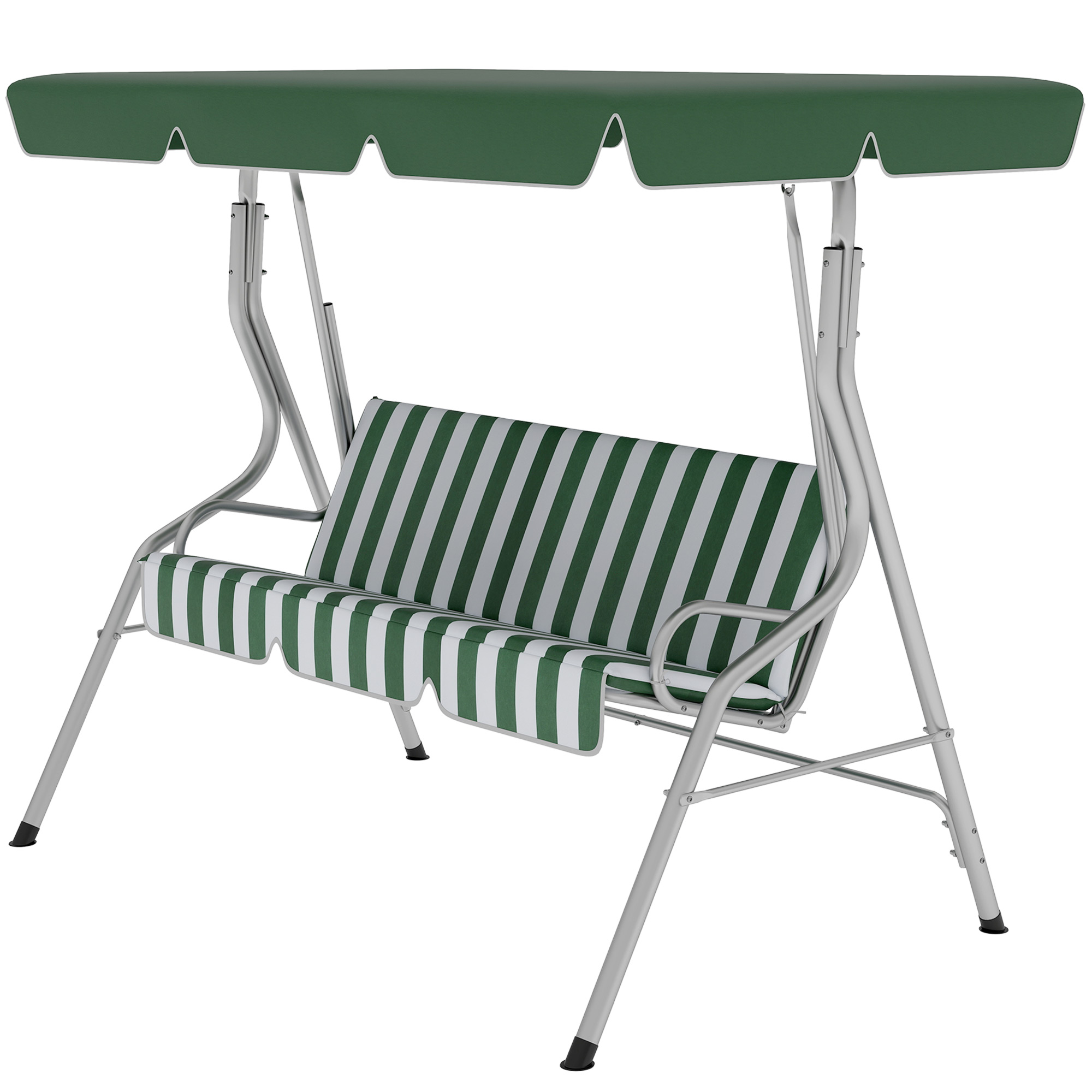 ③かなえ 様 swing Outsunny 3-Person Outdoor Swing with Canopy, Black| Aosom.com