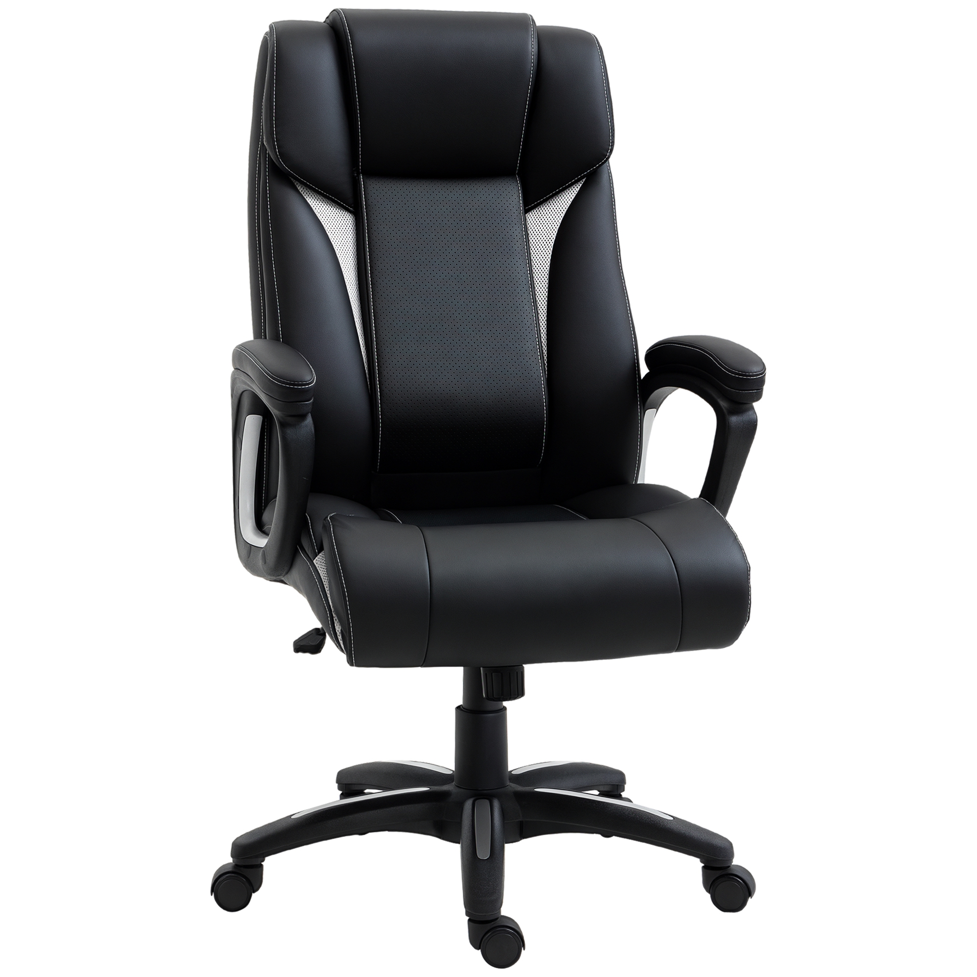 テーブル・チェア・ハンモック Backside summit design AFRpicnictable Vinsetto Ergonomic Office Chair Adjustable Height Pu Leather