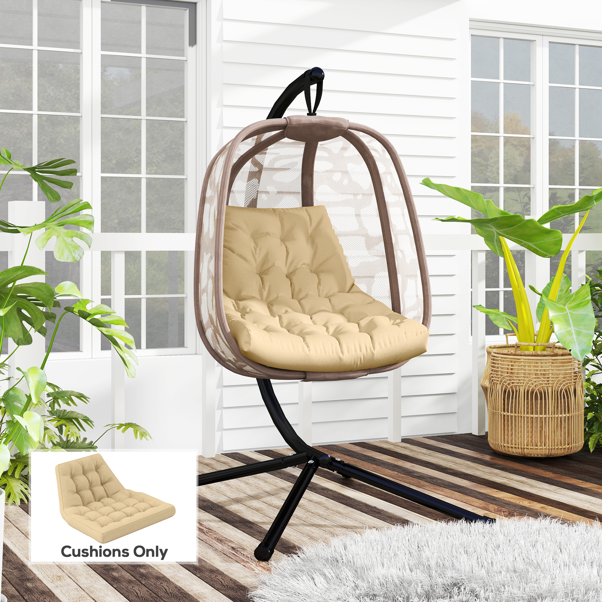 Egg Swing Chair 60x43 In Double Hanging Basket Swing Egg Chair Egg