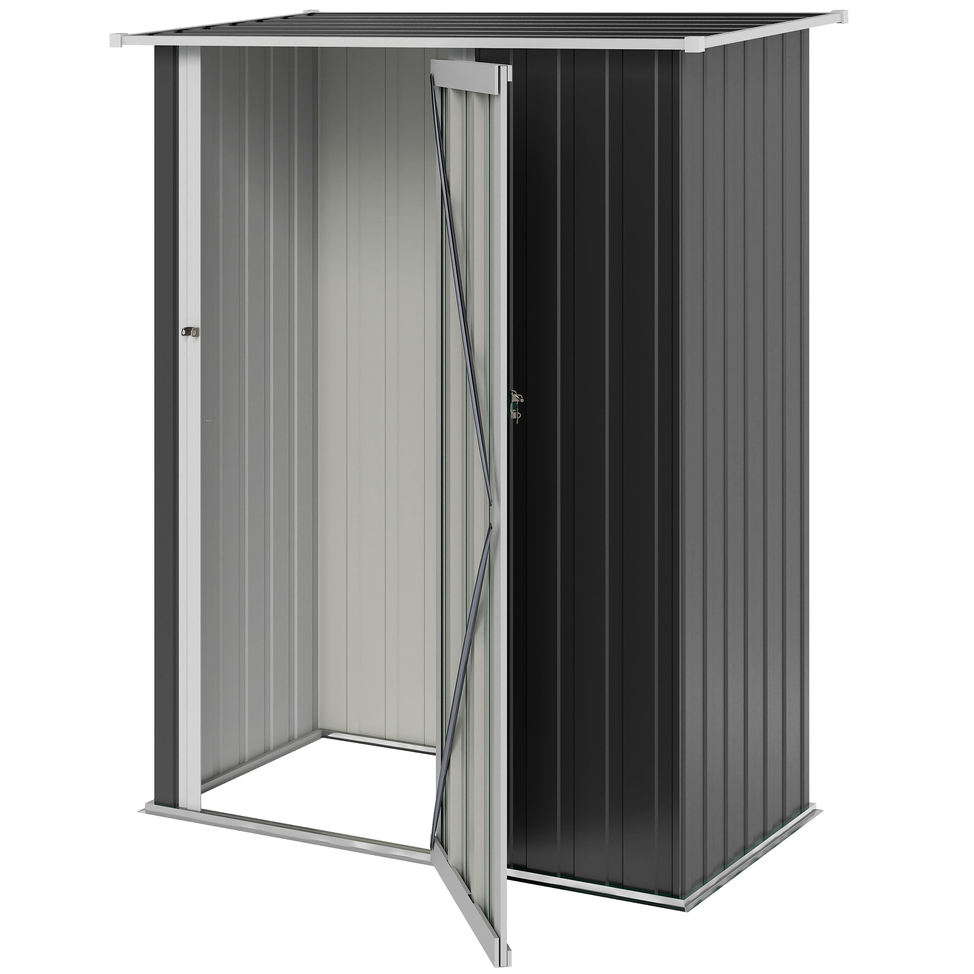 【sonson】 Outsunny 5 x 3ft Outdoor Storage Shed Metal Garden Shed