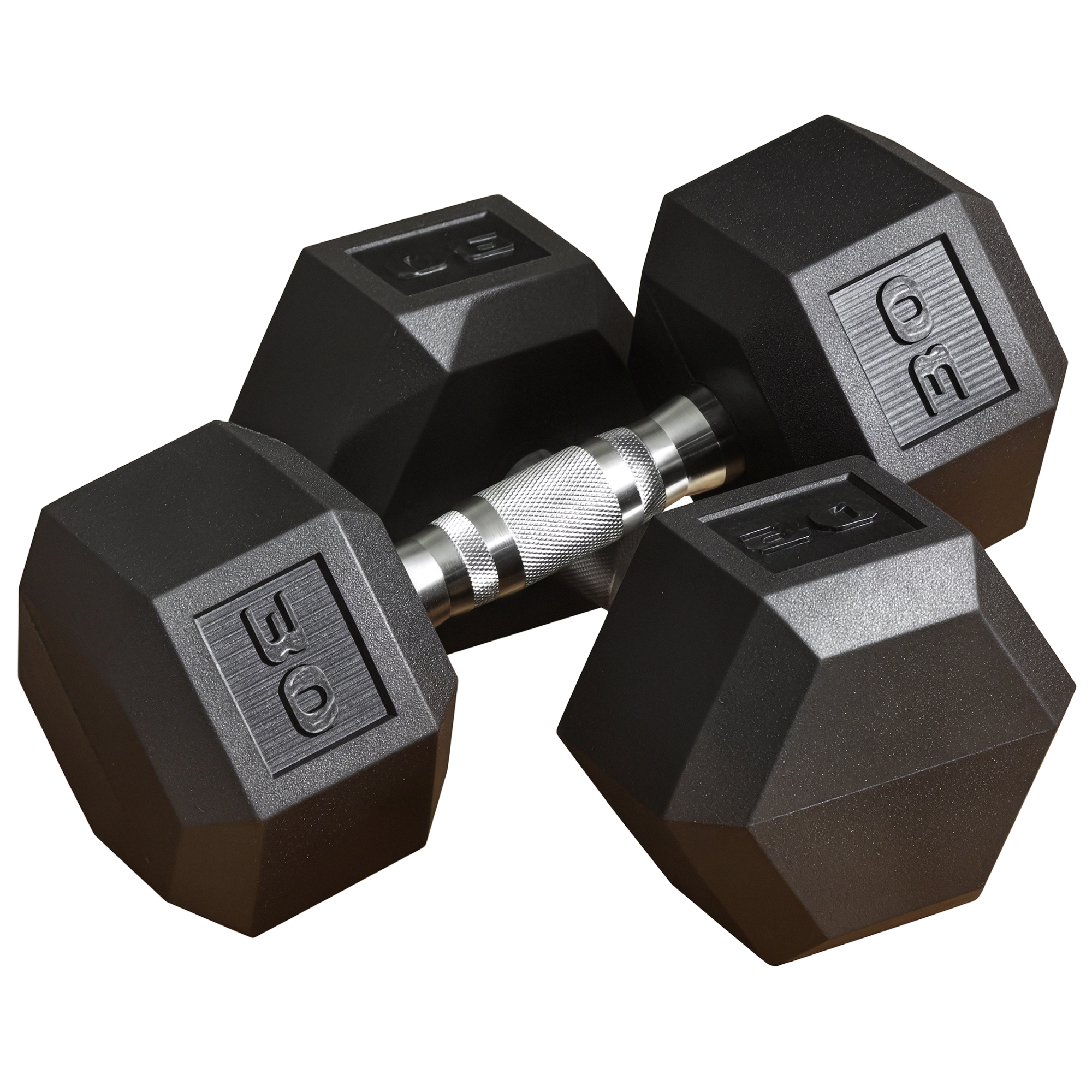 Soozier 60lbs Rubber Dumbbells Weight Set Dumbbell Hand Weight