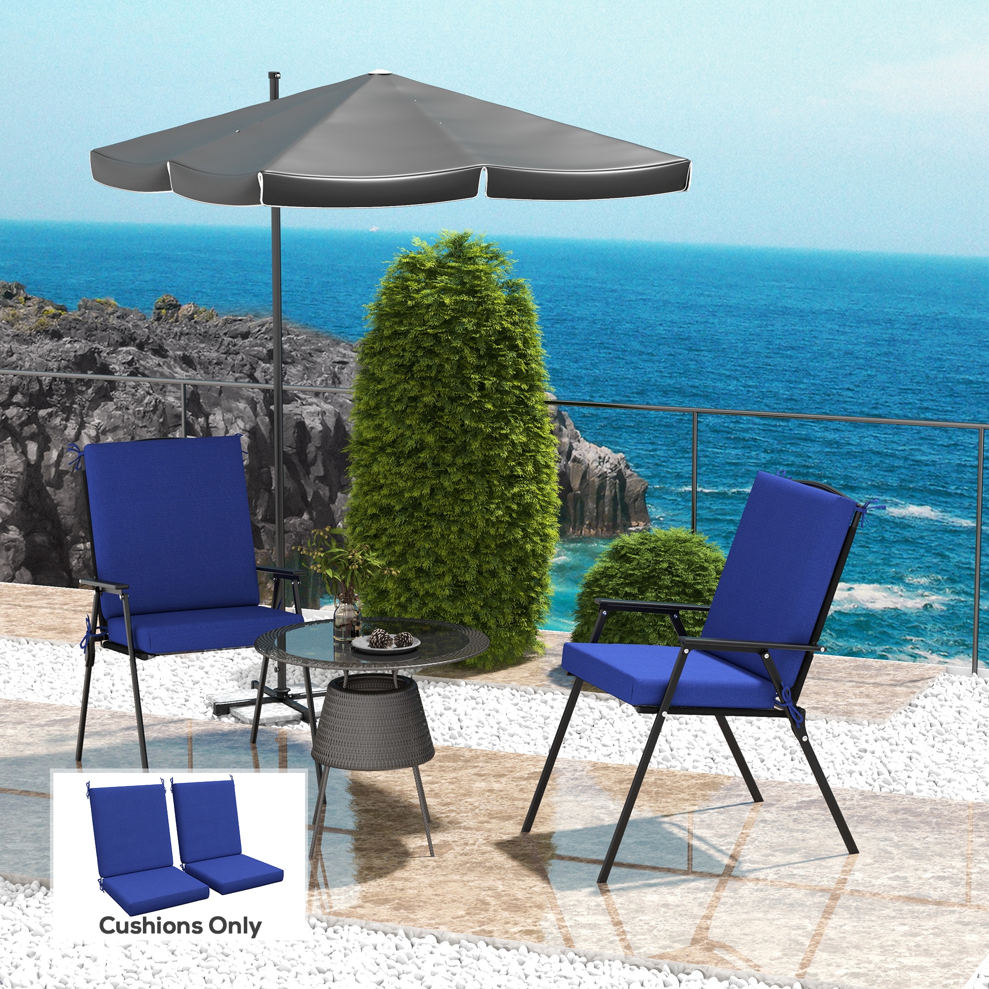 Umbrella Seat Cushions Patio Sofa Nautica Lounge Chair Cushions - Main Image