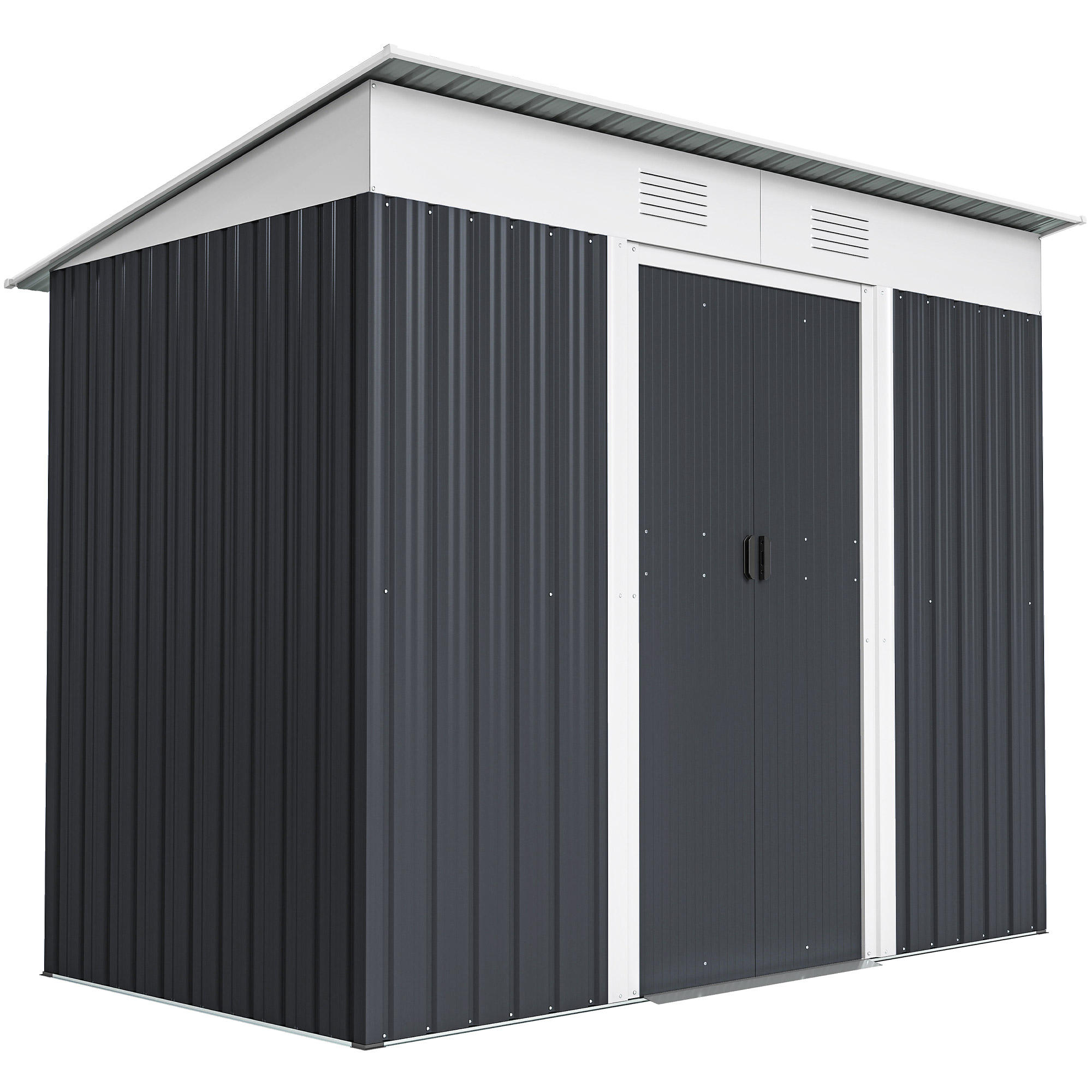 Outsunny 7' x 3.6' Backyard Garden Tool Storage Shed with