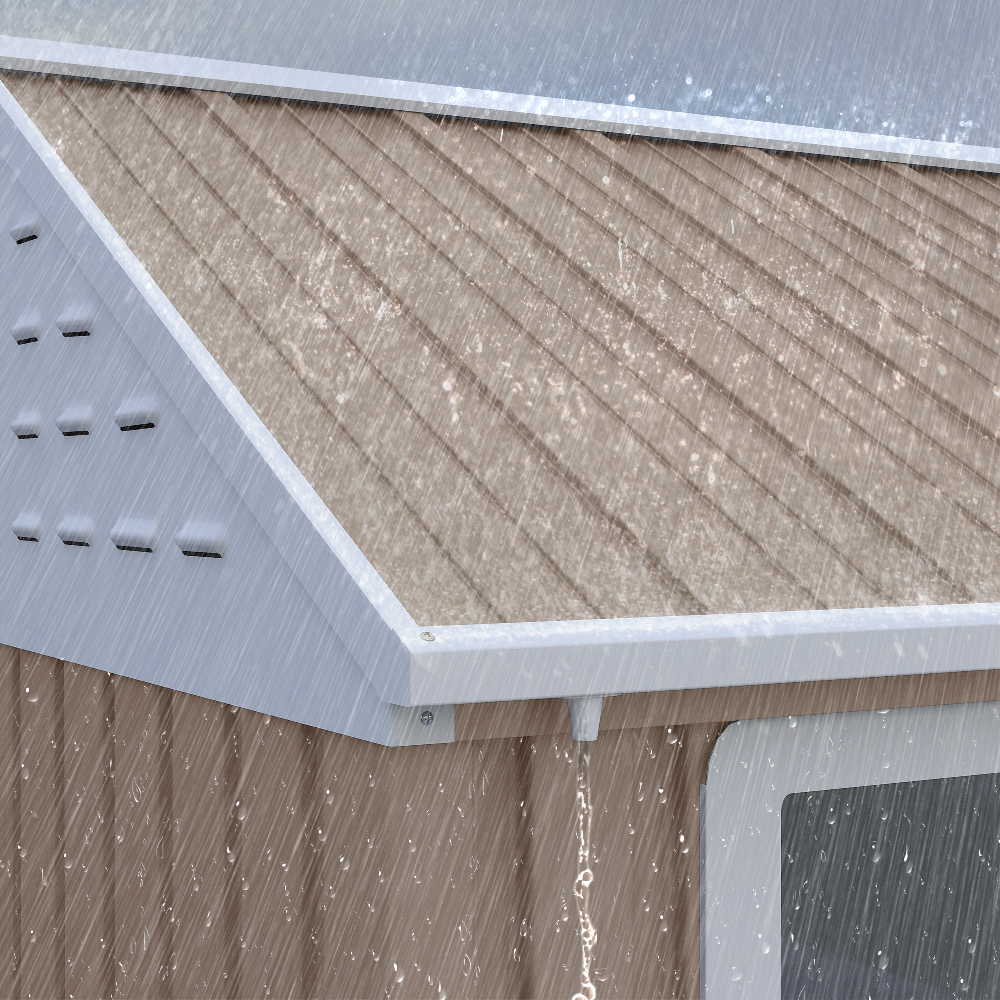 あーやん Outsunny 8' x 6' Metal Garden Storage Shed, Outdoor Tool