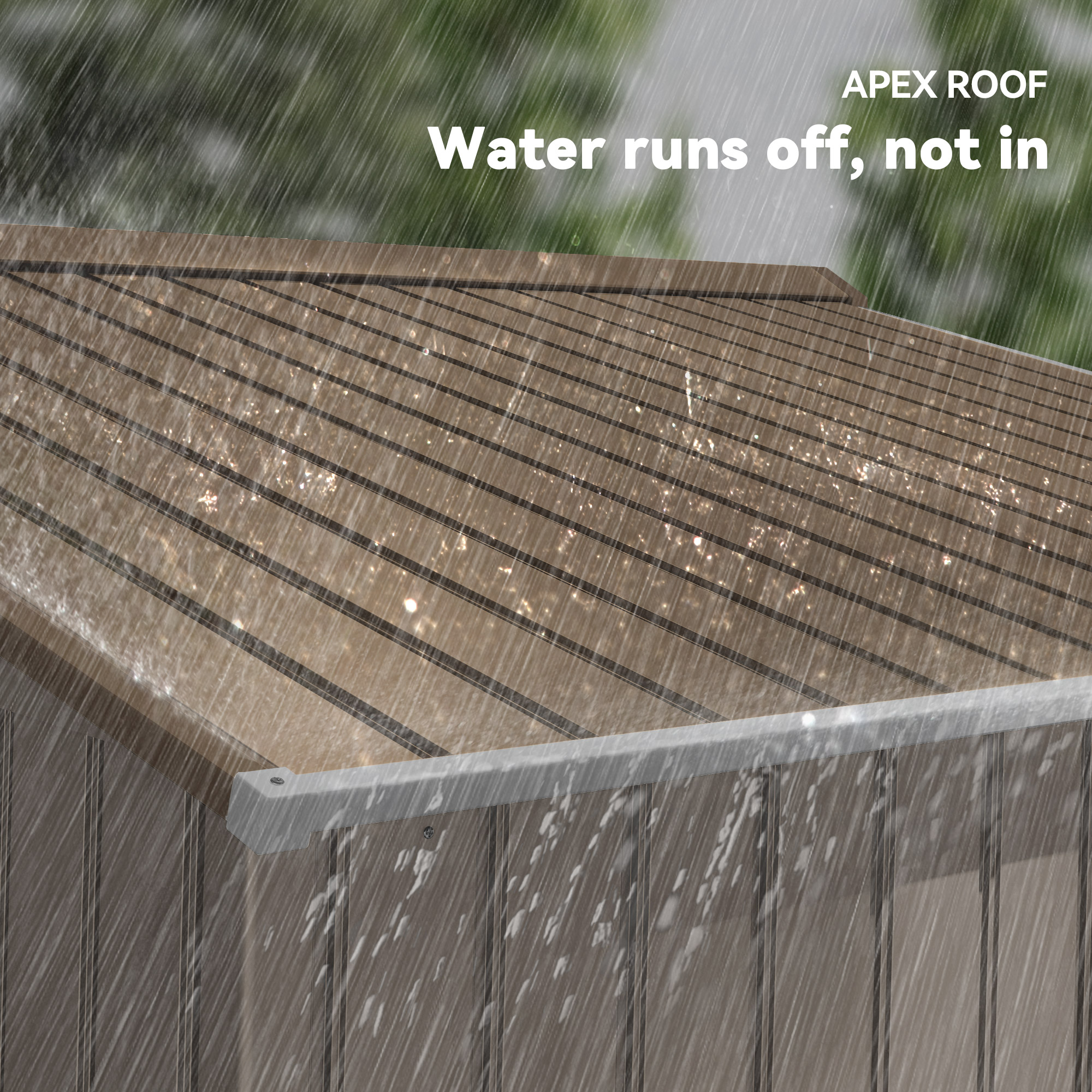 Outsunny 9' x 6.5' x 6.5' Outdoor Backyard Garden Tool Shed with