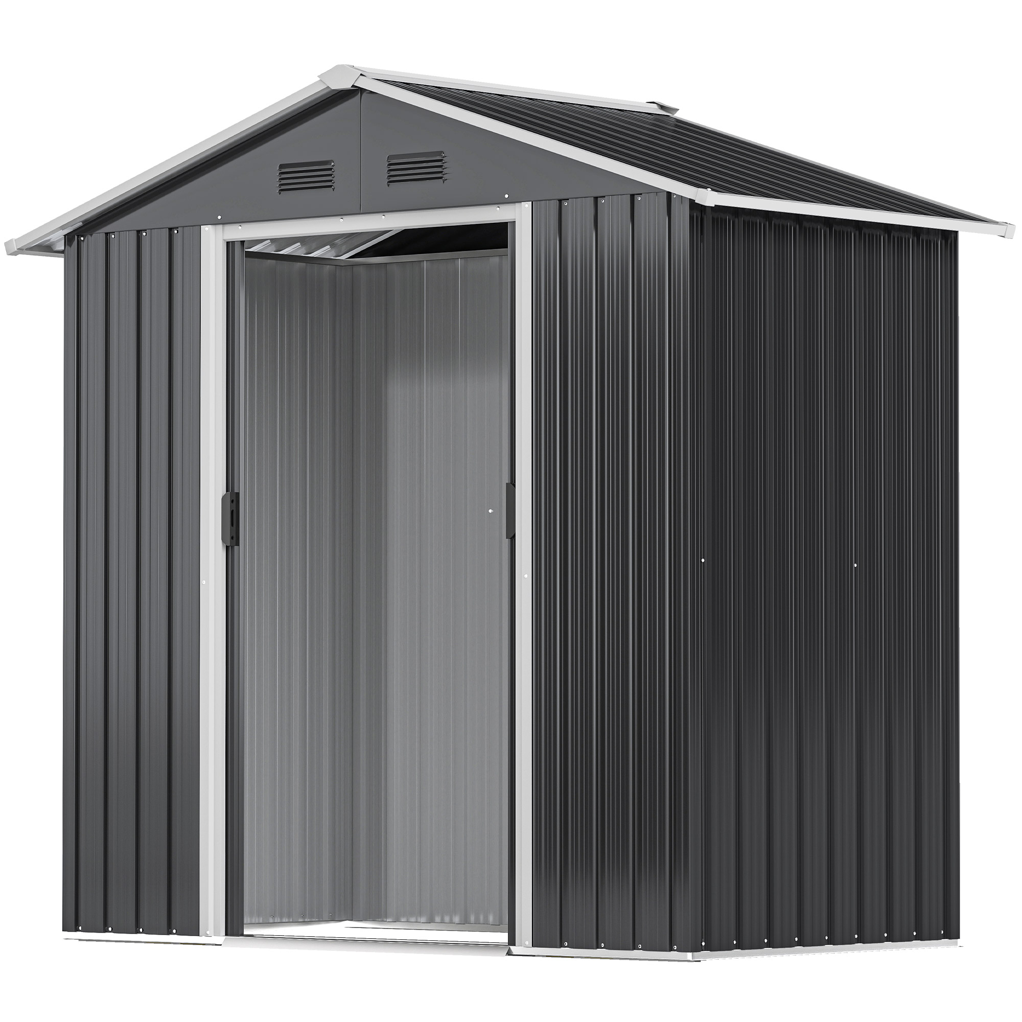 Outsunny 6.5x3.5ft Metal Garden Storage Shed for Outdoor
