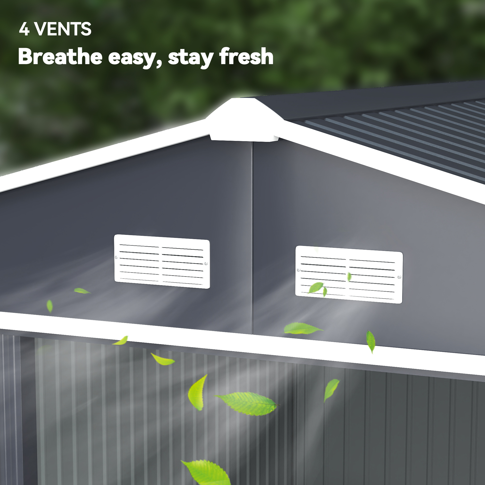 Outsunny 11' x 9' Metal Garden Shed Utility Tool Storage Outdoor
