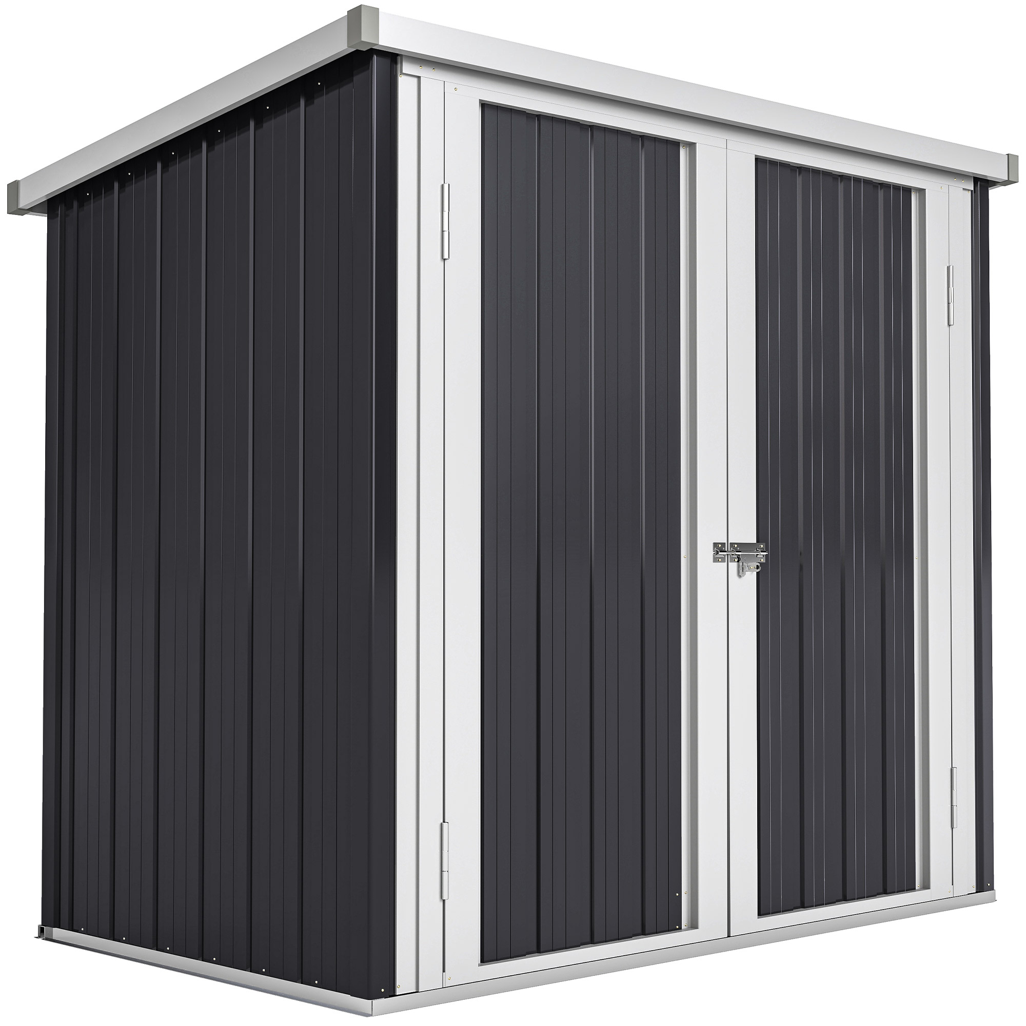 Outsunny Metal Garden Storage Shed Double-Door Green | Aosom